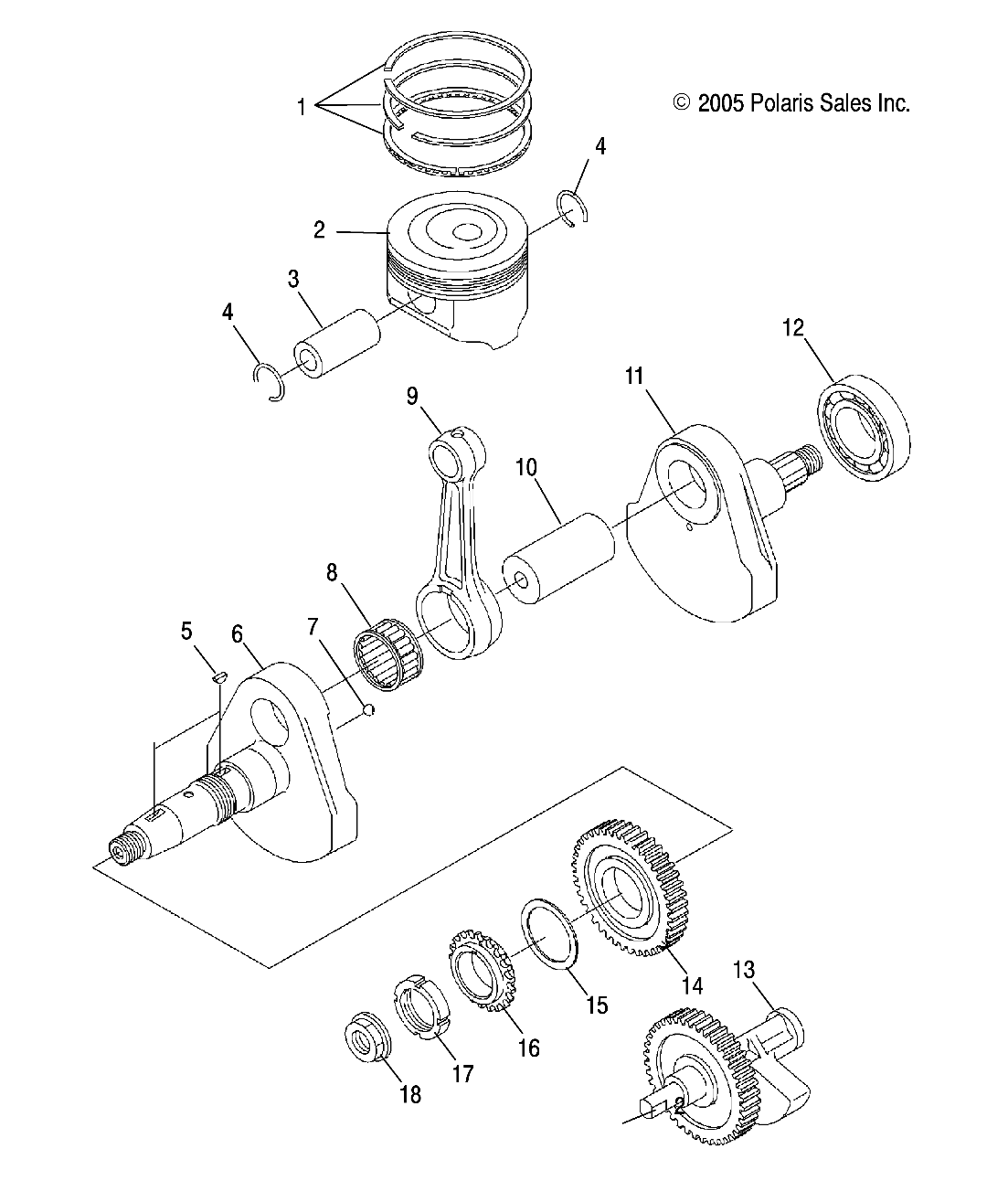 CRANKSHAFT and PISTON - A06LB27FA/LD27FB (4999206689920668D05)