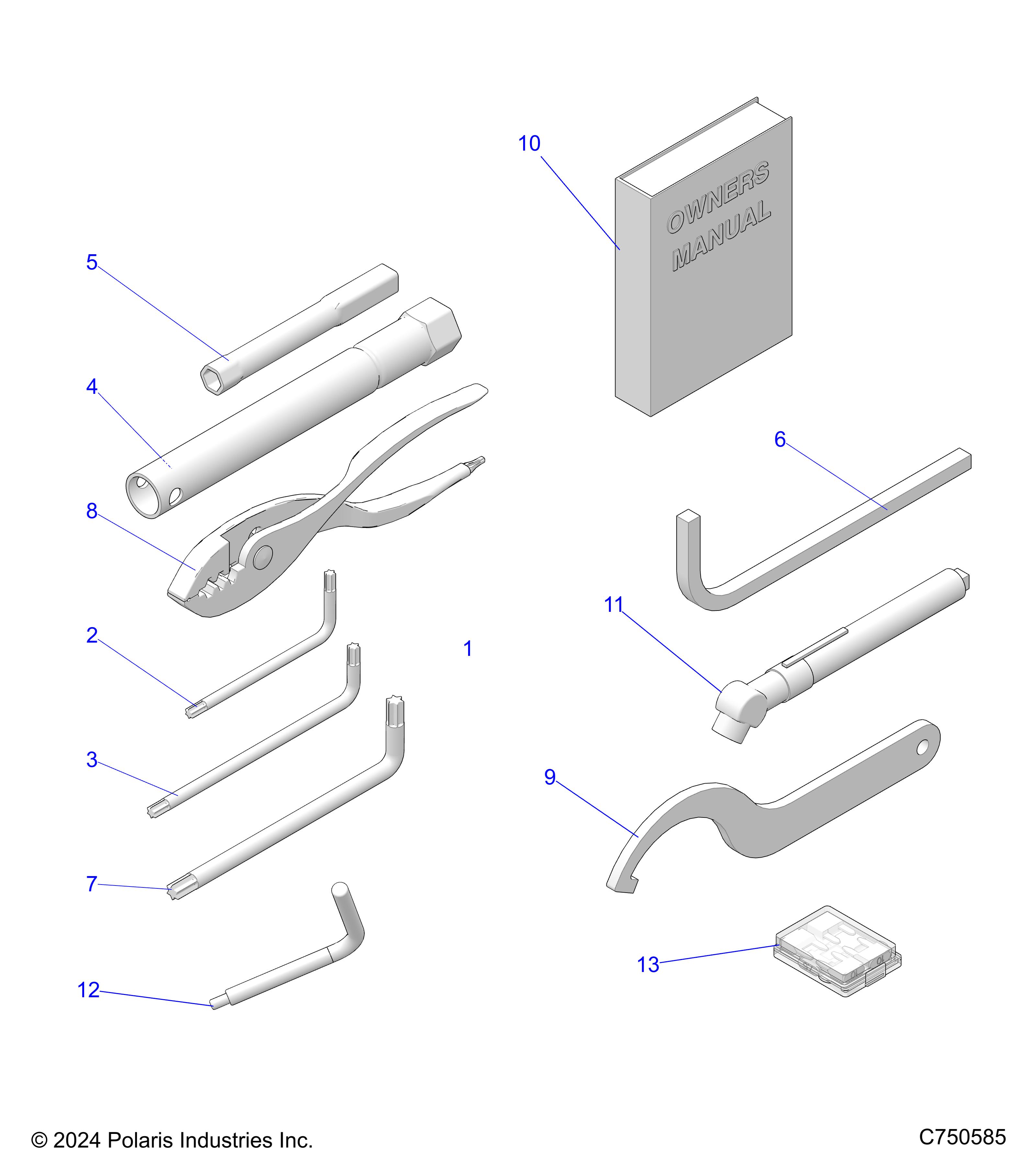 REFERENCE, OWNERS MANUAL AND TOOL KIT - Z25NME99A4/A5/B4/B5 (C750585)