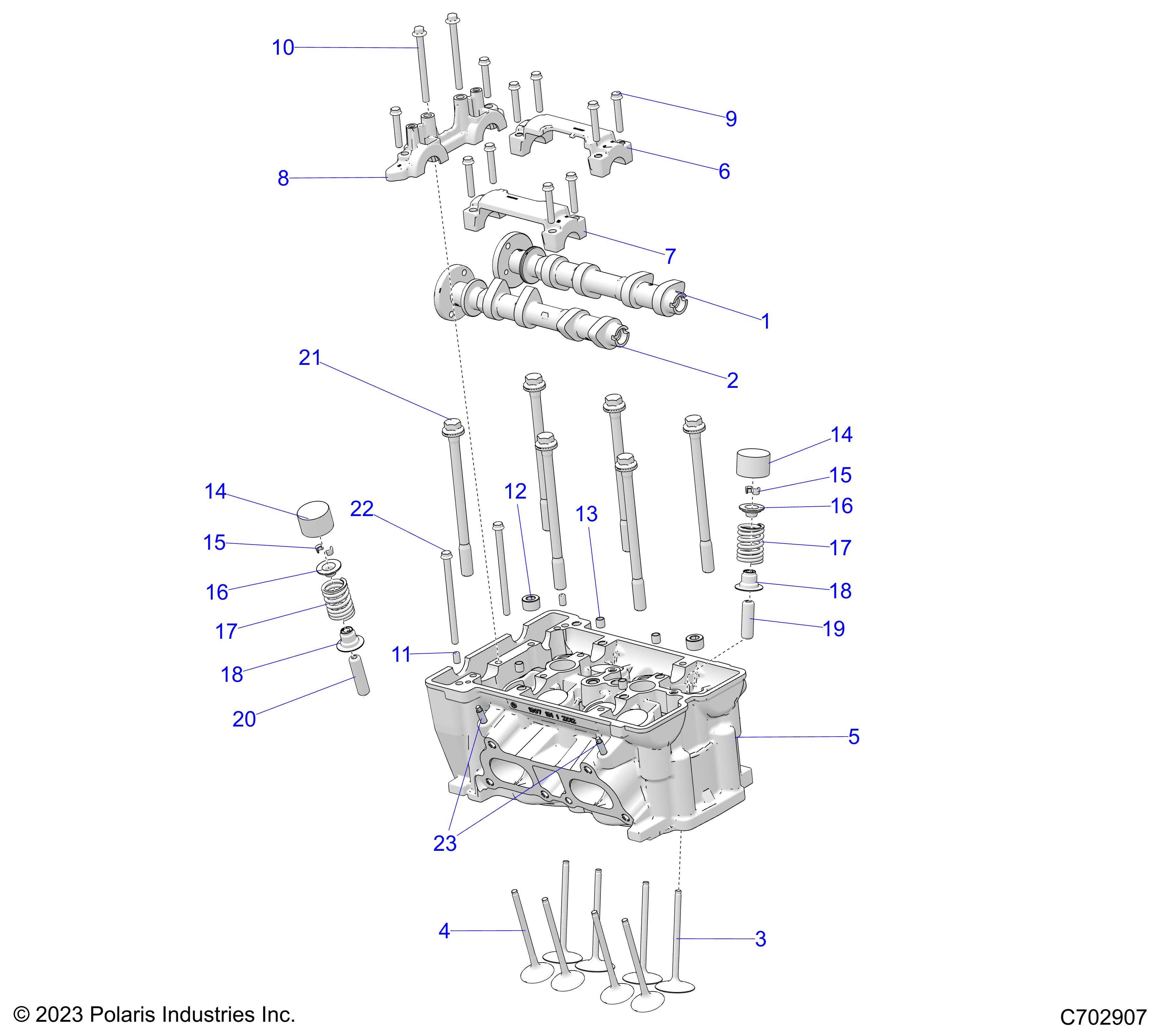 ENGINE, CYLINDER HEAD AND VALVES - Z25NMB99A4/B4 (C702907)