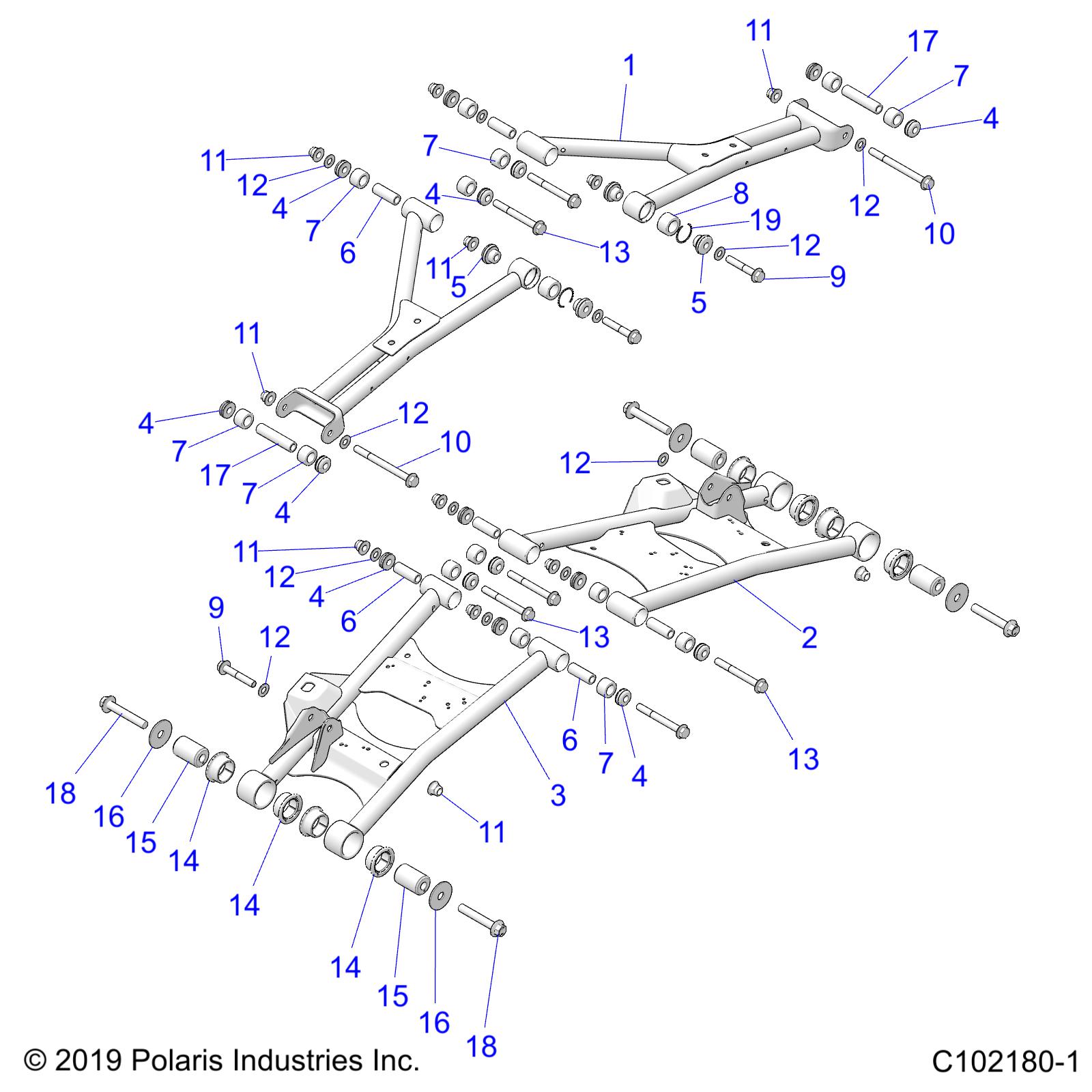 SUSPENSION, REAR - A25SLE95FN/CN (C102180-1)