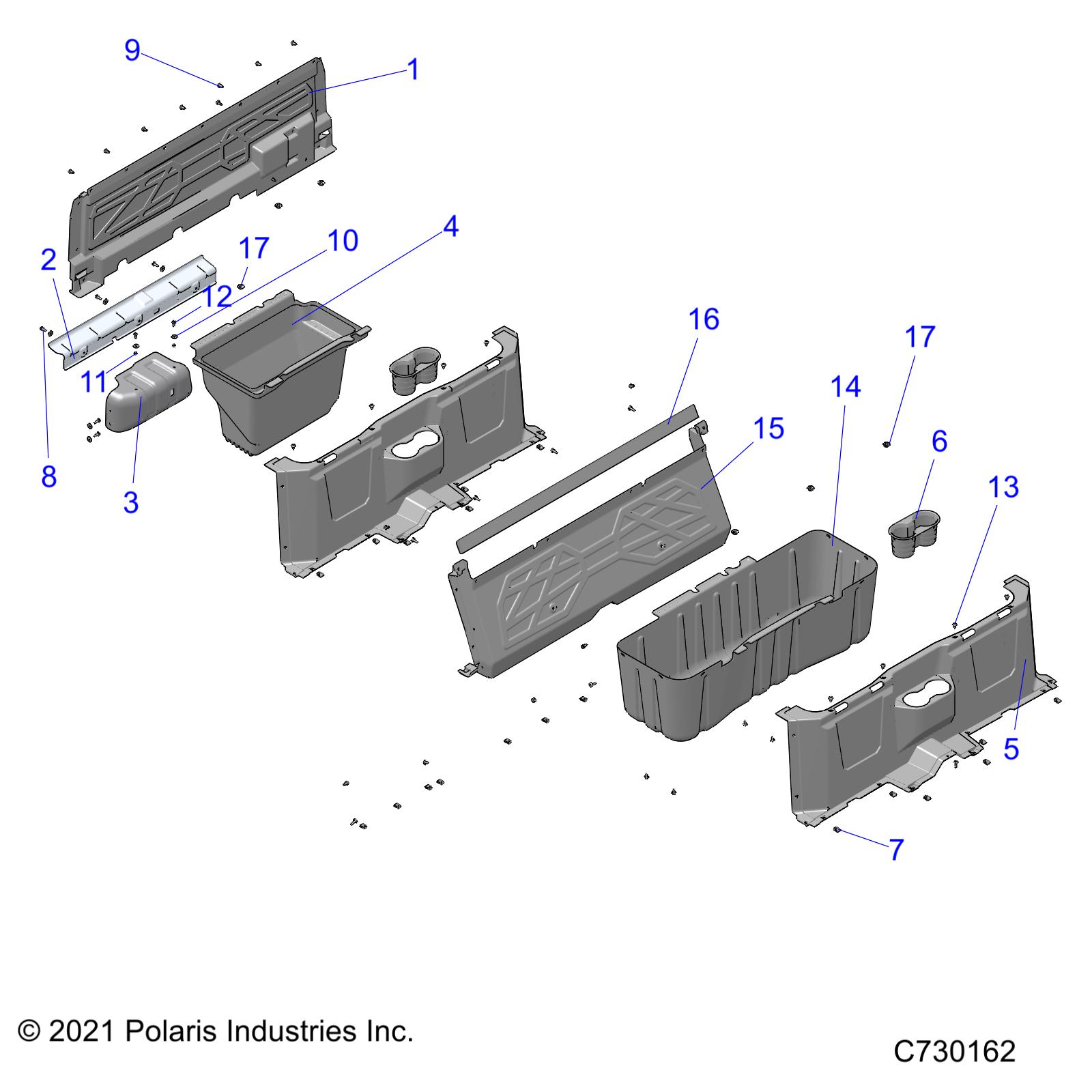 BODY, FLOOR CLOSEOFFS and BIN - R22M4K57B4/B2 (C730162)