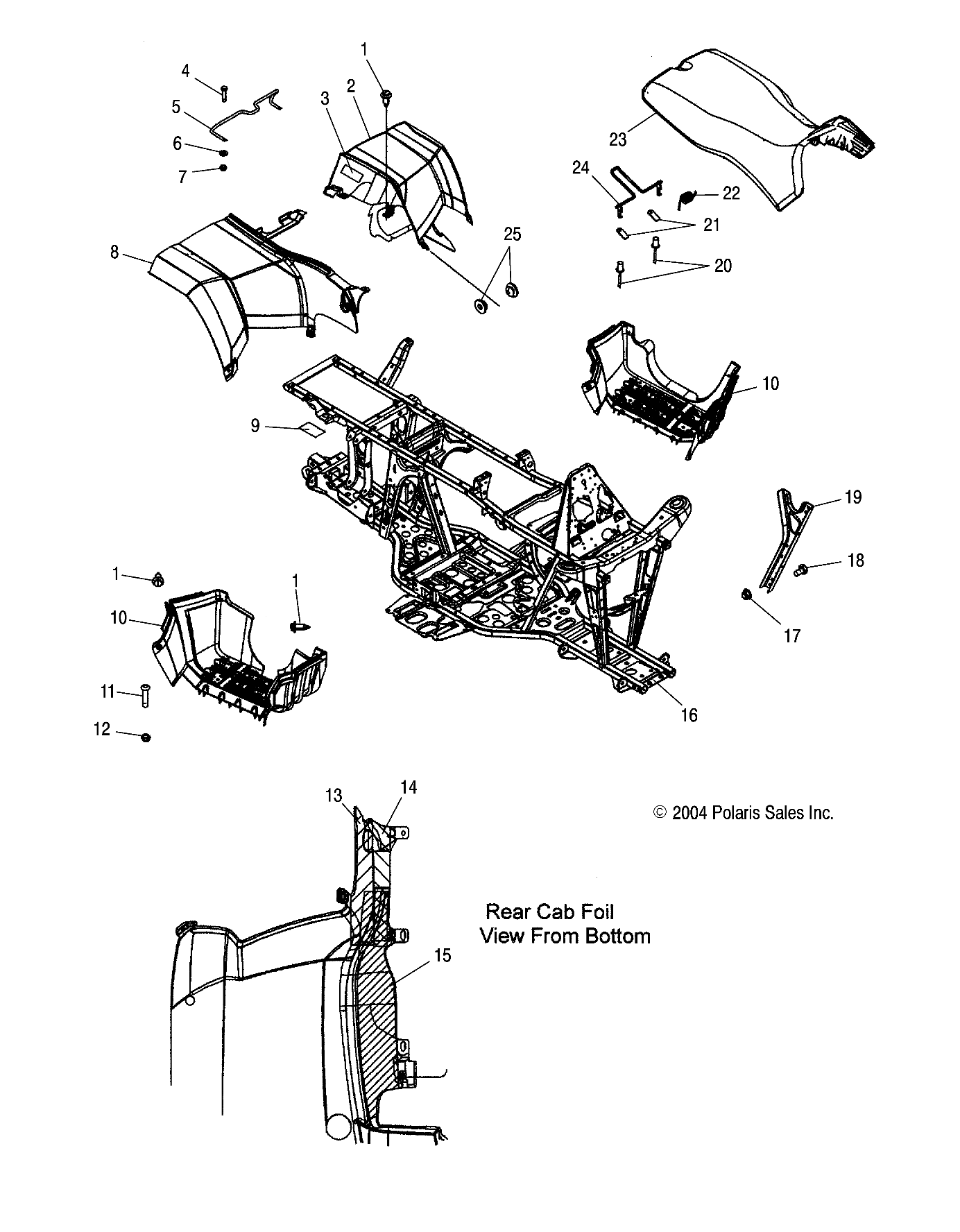 CAB, REAR and SEAT - A05MH68AP (4999609960A03)