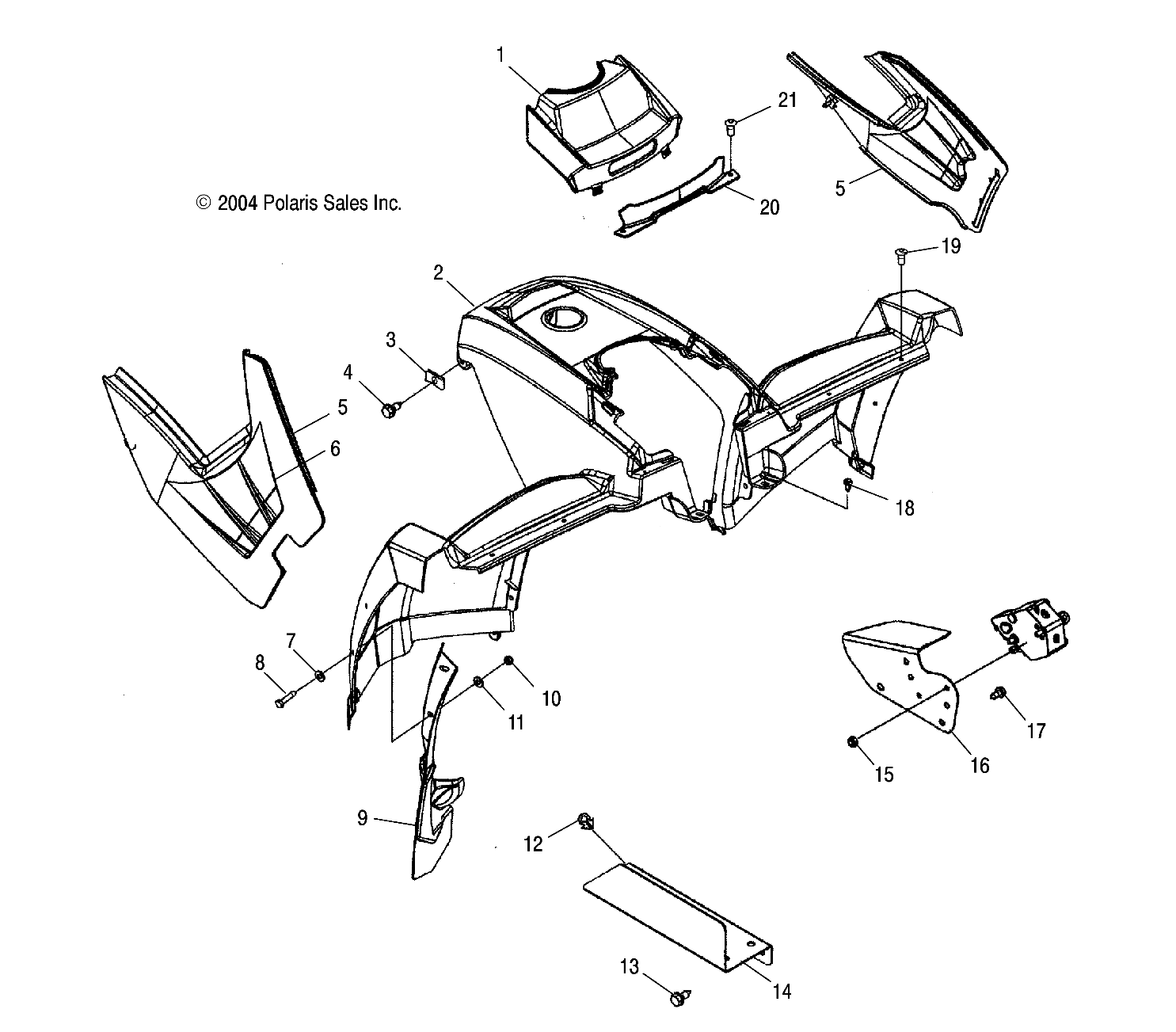 CAB, FRONT - A05MH68AP (4999609960A05)