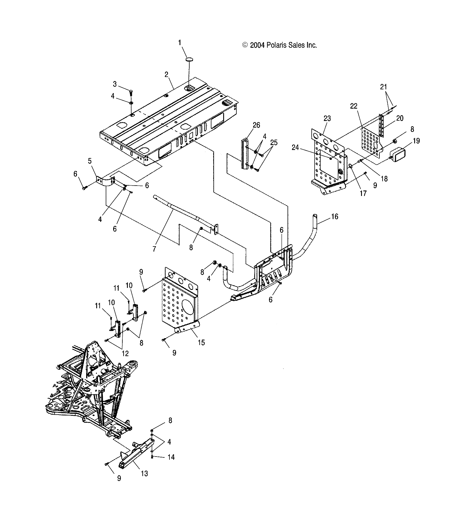 RACK MOUNTING, FRONT and BUMPER MOUNTING - A05MH68AP (4999609960A07)