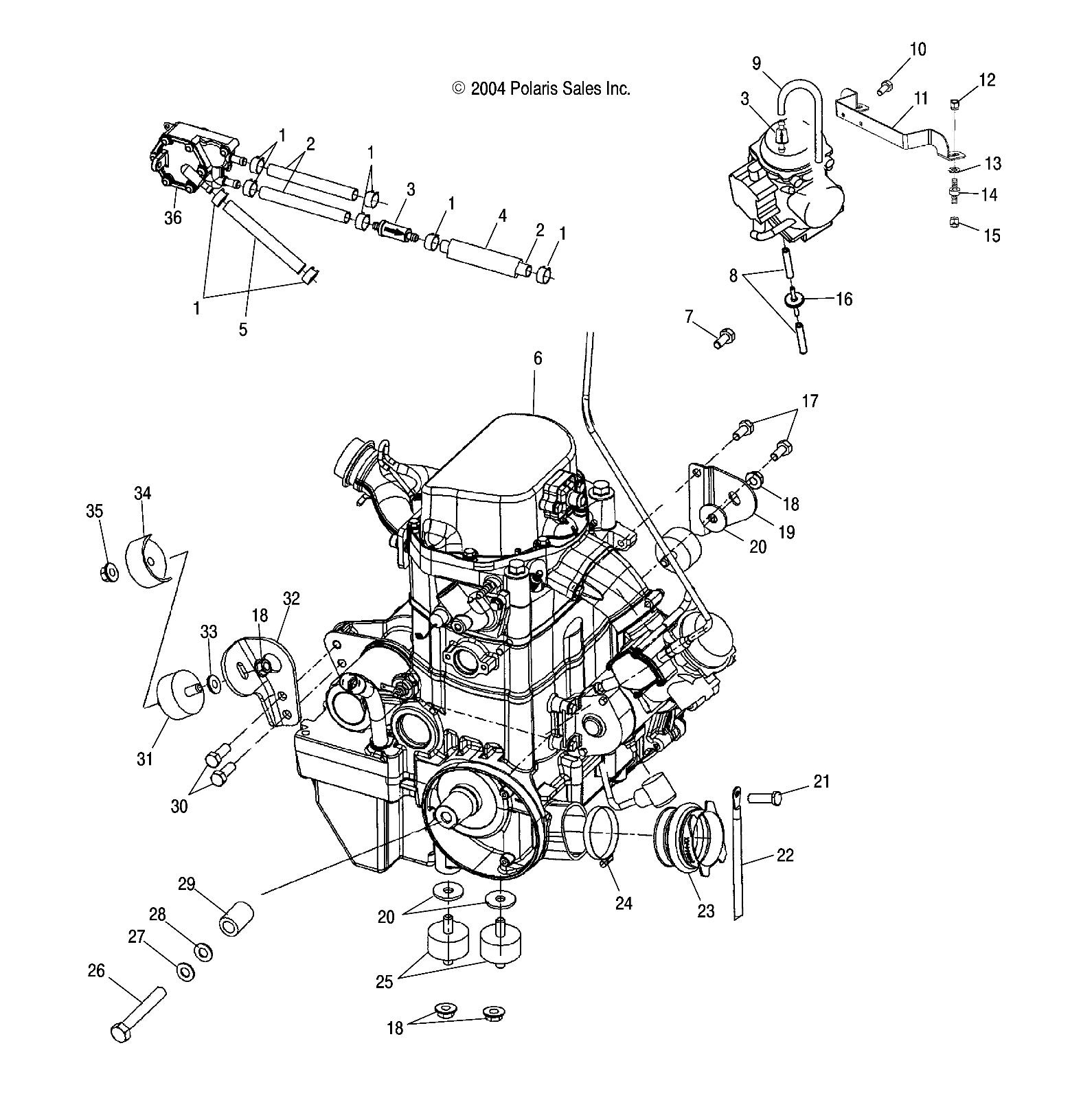 ENGINE MOUNTING - A05MH68AP (4999609960B03)