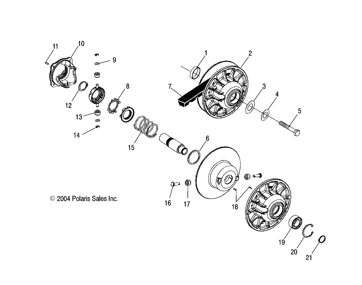 DRIVEN CLUTCH - A05MH68AC/AS/AT/AU/AW (4999609960C10)