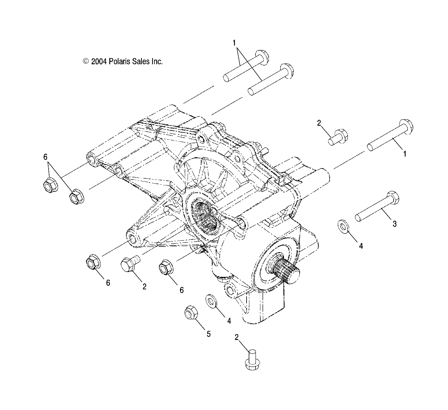 GEARCASE MOUNTING, REAR - A05MH68AP (4999609960D07)