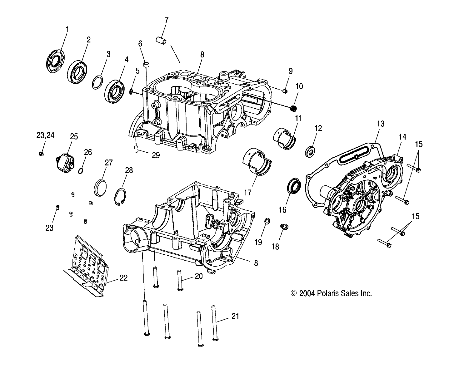 CRANKCASE - A05MH68AP (4999609960D08)