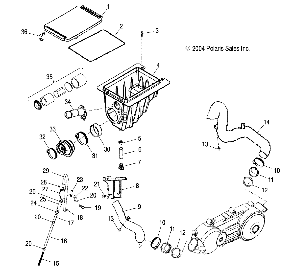 AIR CLEANER - A05PB20AA/AB/AC/AD (4999659965B01)