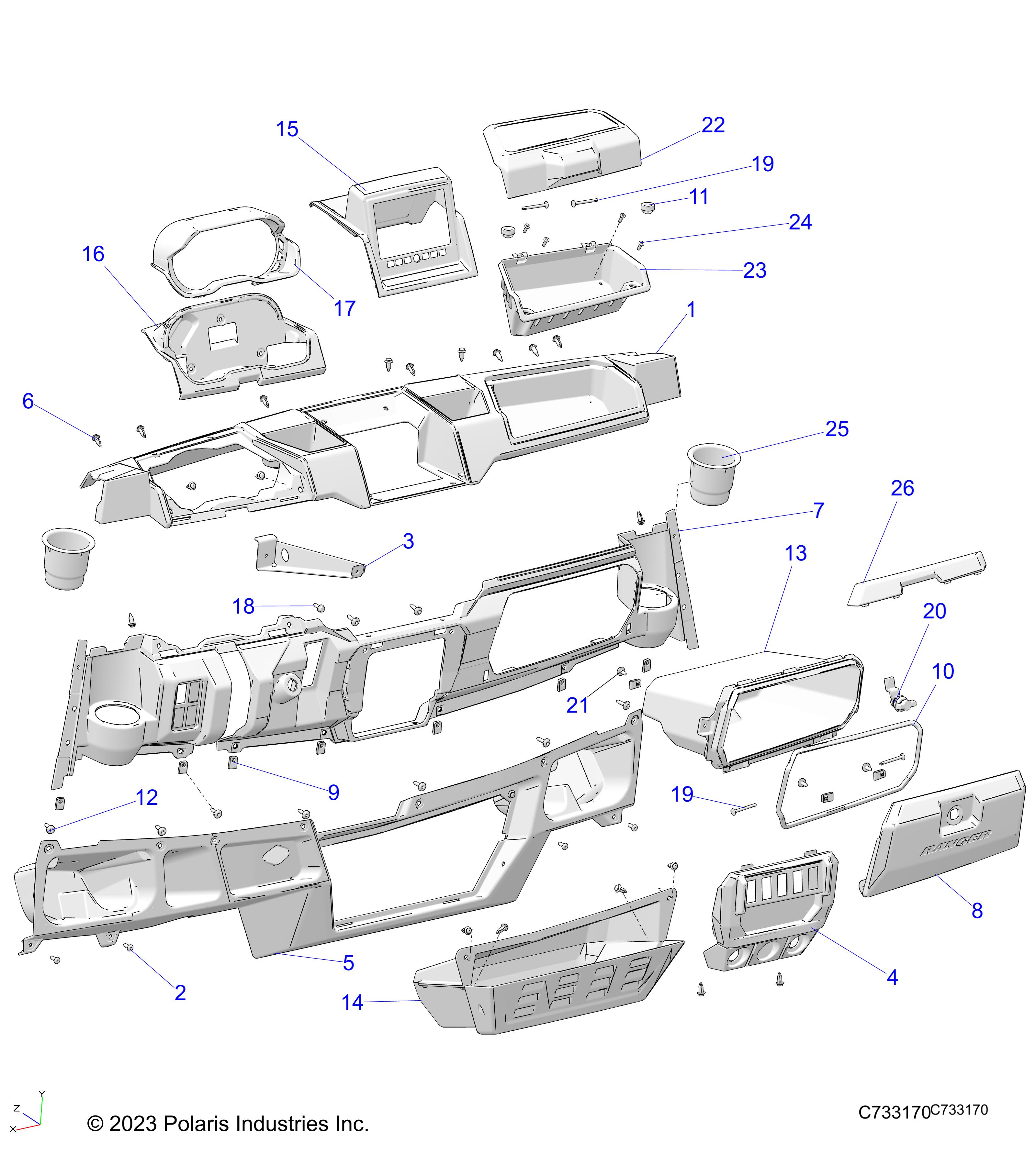 BODY, DASH - R24E3GC4FD/SC4CD/SC4FD (C73170)