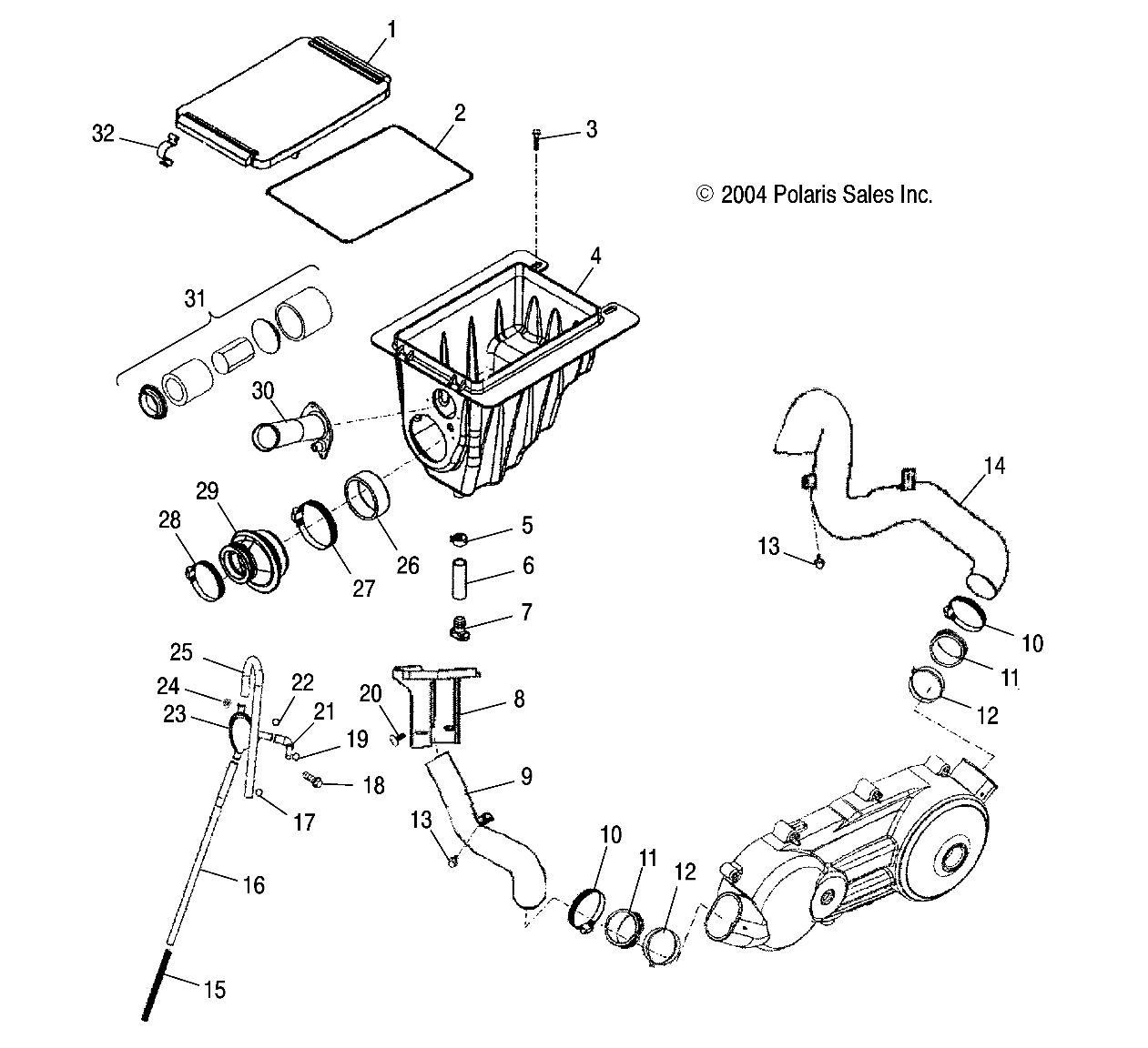 AIR CLEANER - A05PB20EA/EB/EC/ED (4999709970B03)