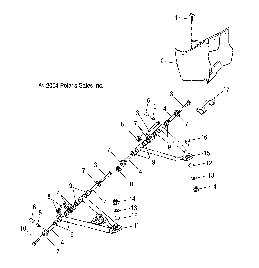 CONTROL ARM and FOOTREST - A05PB20EA/EB/EC/ED (4999709970B07)