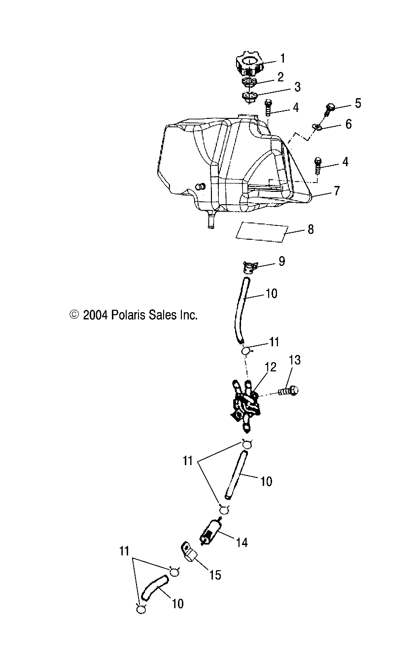 FUEL TANK - A05PB20EA/EB/EC/ED (4999709970B10)