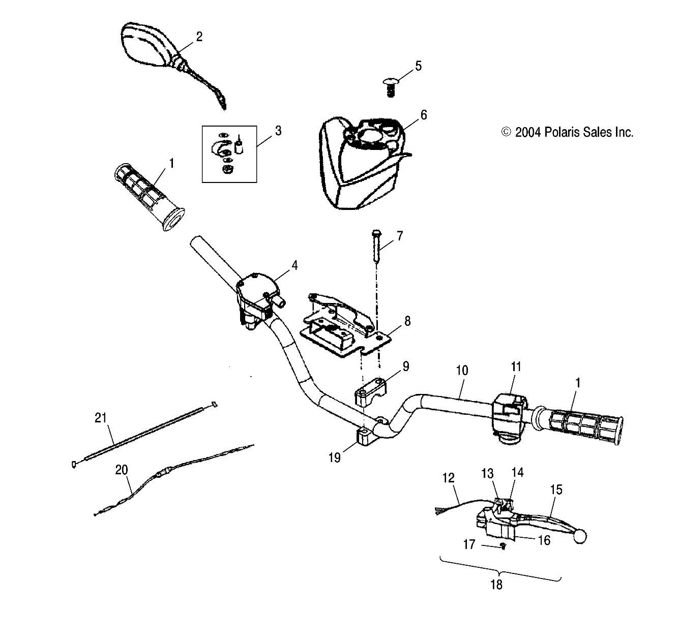 HANDLEBAR - A05PB20EA/EB/EC/ED (4999709970C03)