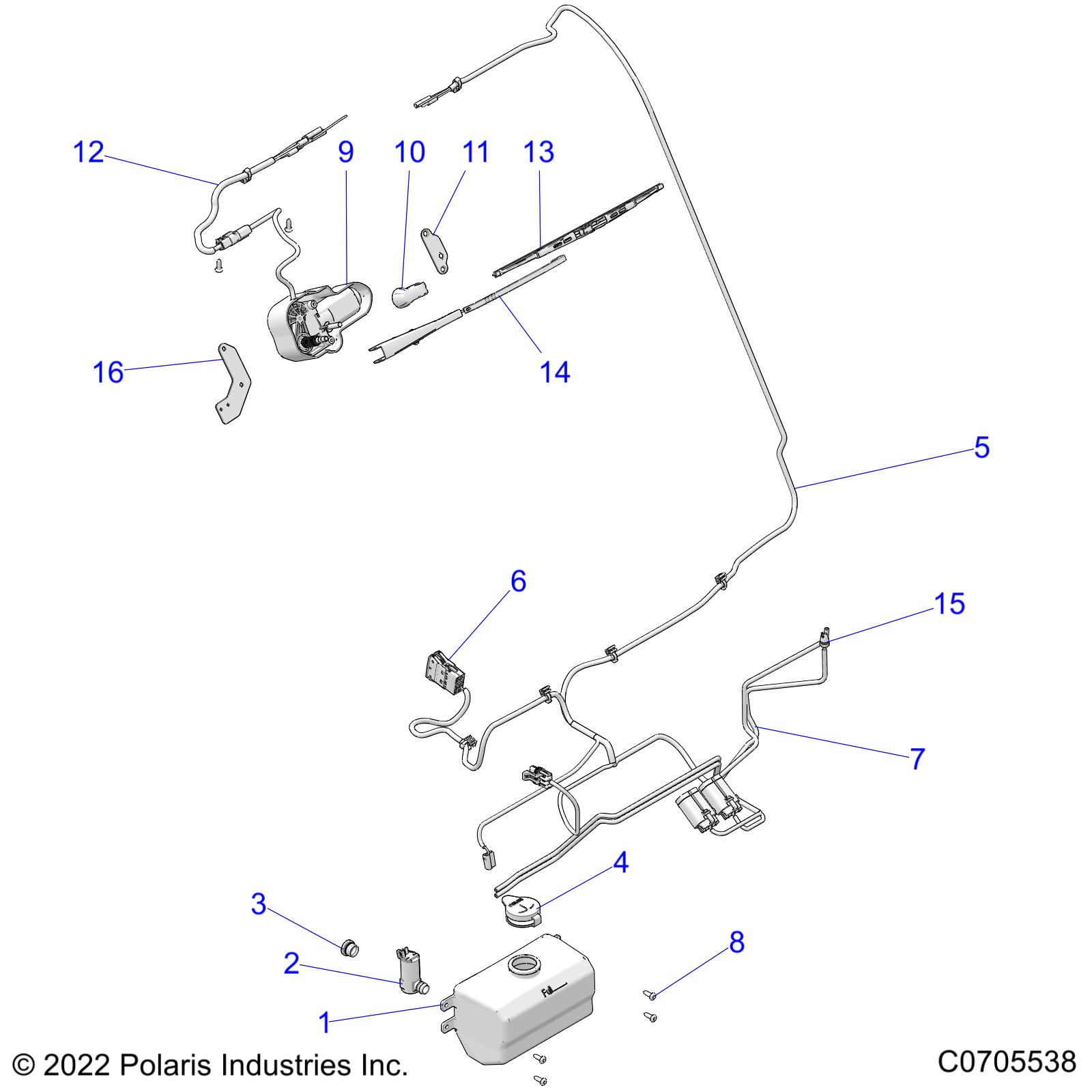 BODY, WATER BOTTLE PUMP ASM AND WIPER KIT - R22RSY99A9/AC/AM/AS/B9/BC/BM/BS/1A9/AC/AM/AS/B9/BC/BM/BS (C0705538)