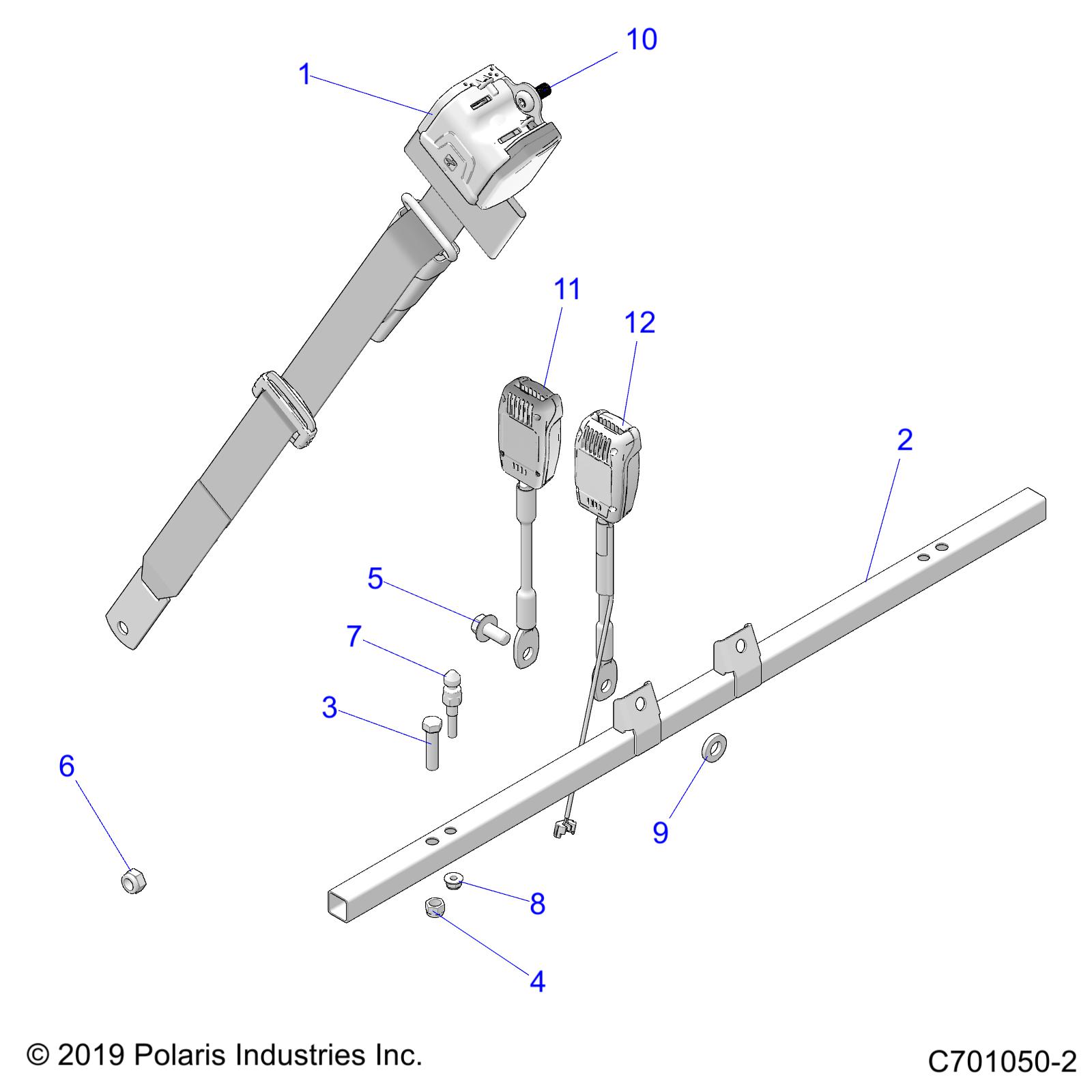 BODY, SEAT MOUNTING and BELTS - Z21CHA57A2/K2/E57AK (C701050-2)