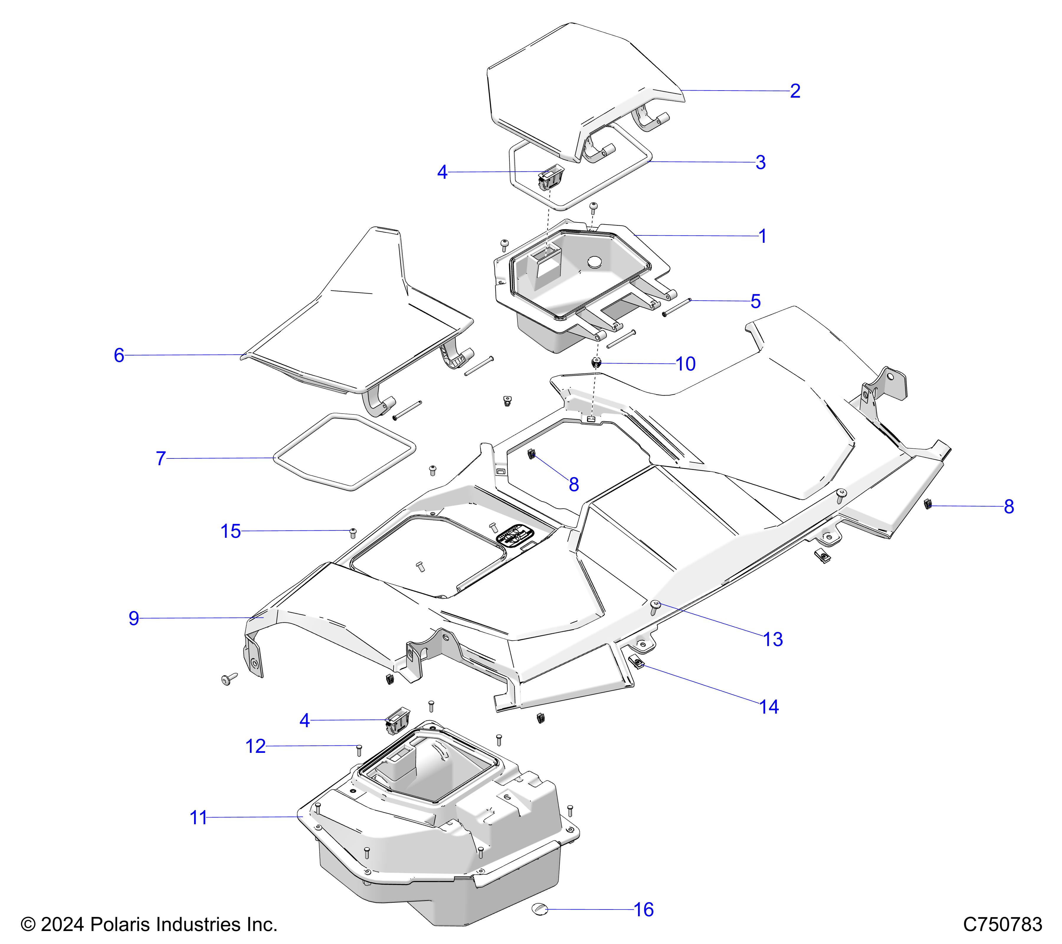 BODY, DASH, UPPER - Z25X4B92AP/BP (C750783)