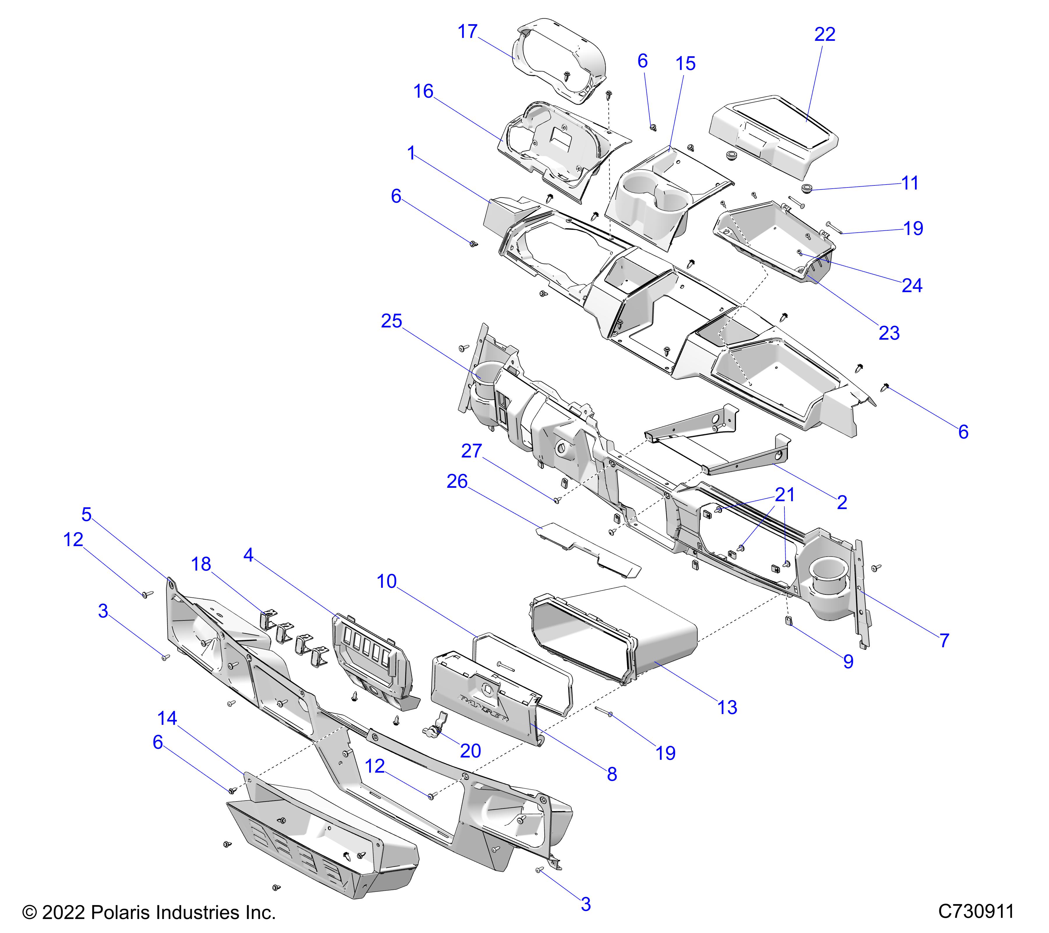 BODY, DASH - R21RRJ99A9/B9 (C730911)