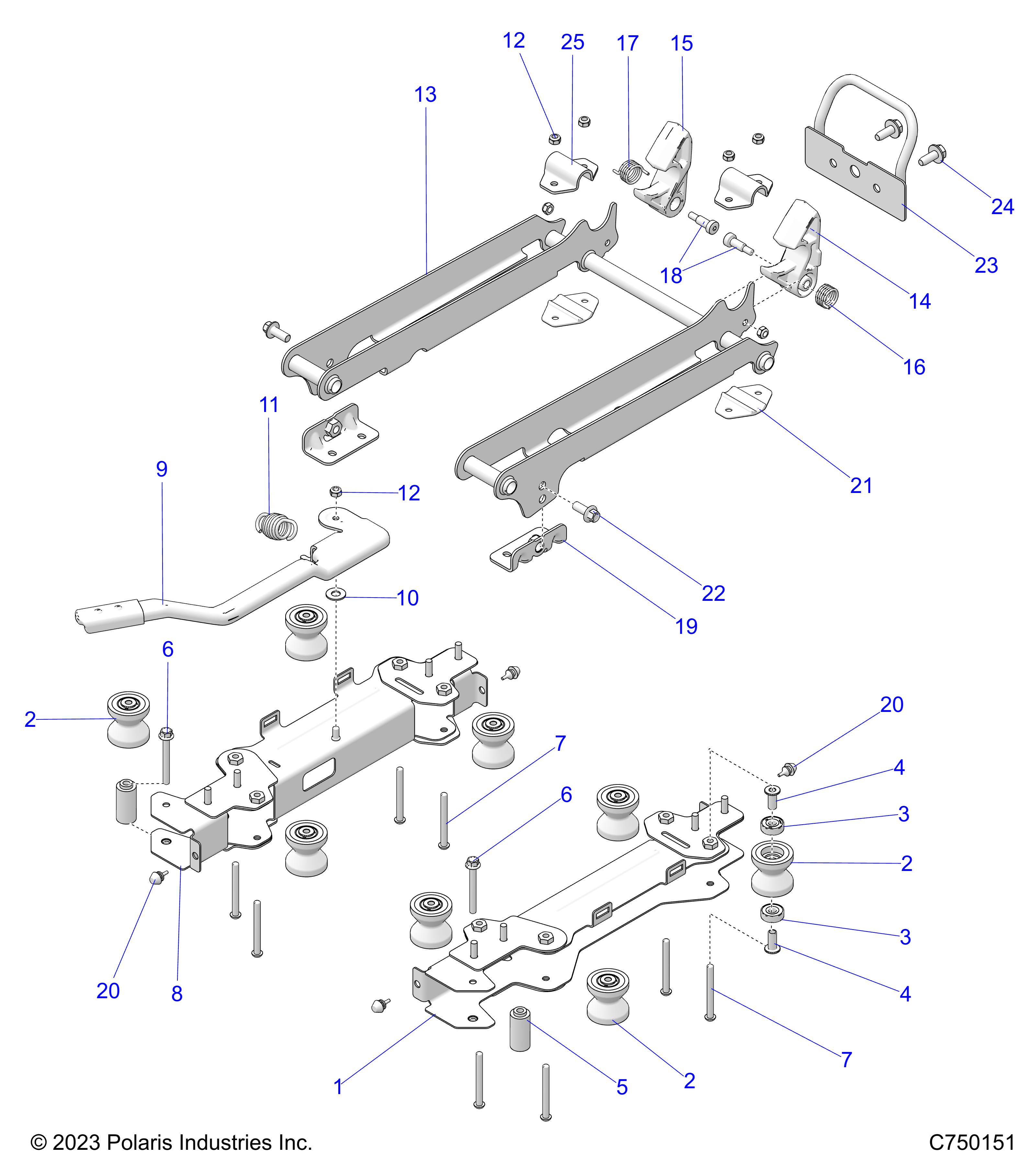 BODY, SEAT MOUNTING, FRONT - Z25R4D2KAK/BK/AJ/BJ/AM/BM (C750151)