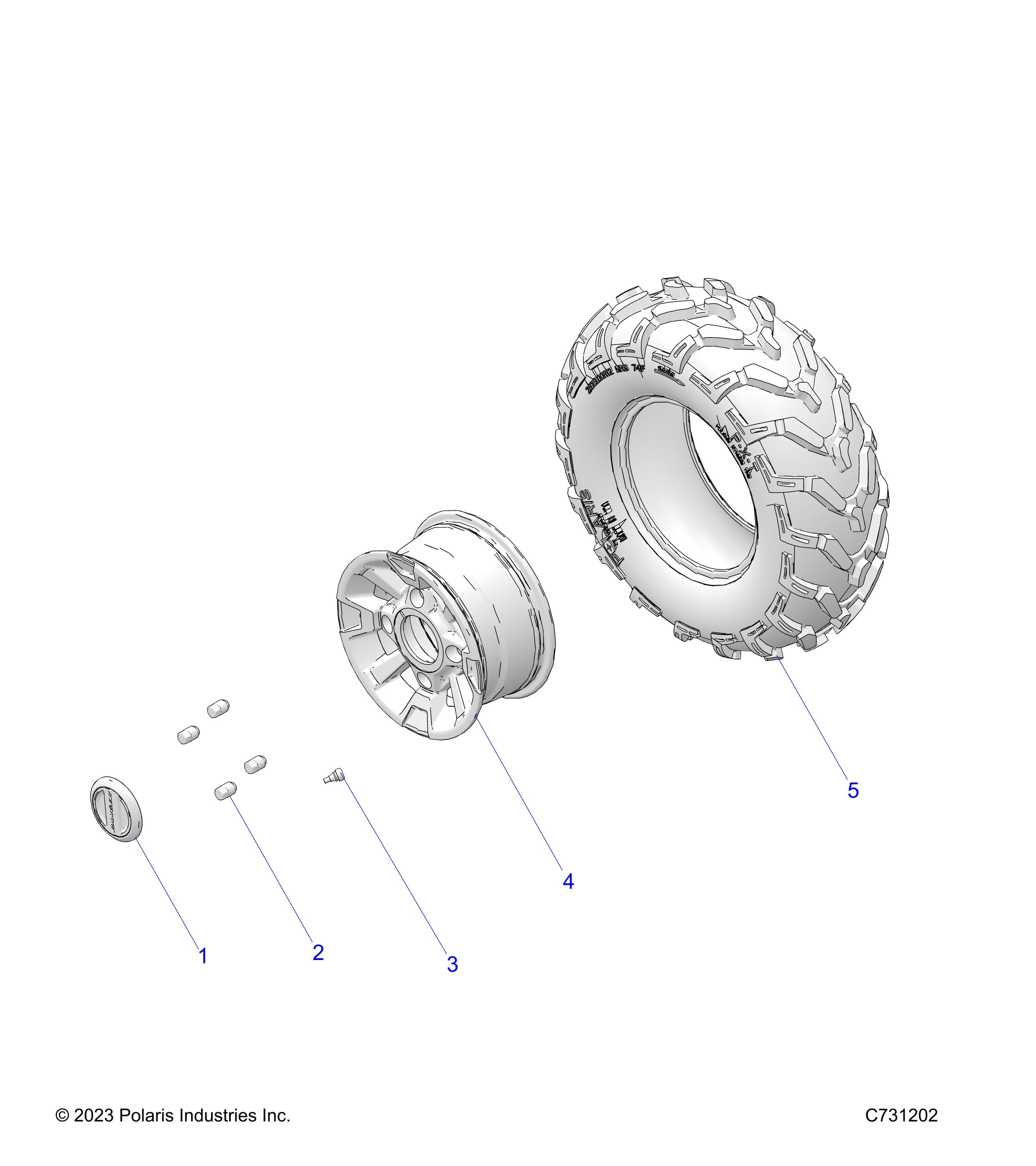 WHEELS, FRONT - R24T6E99NM (C731202)