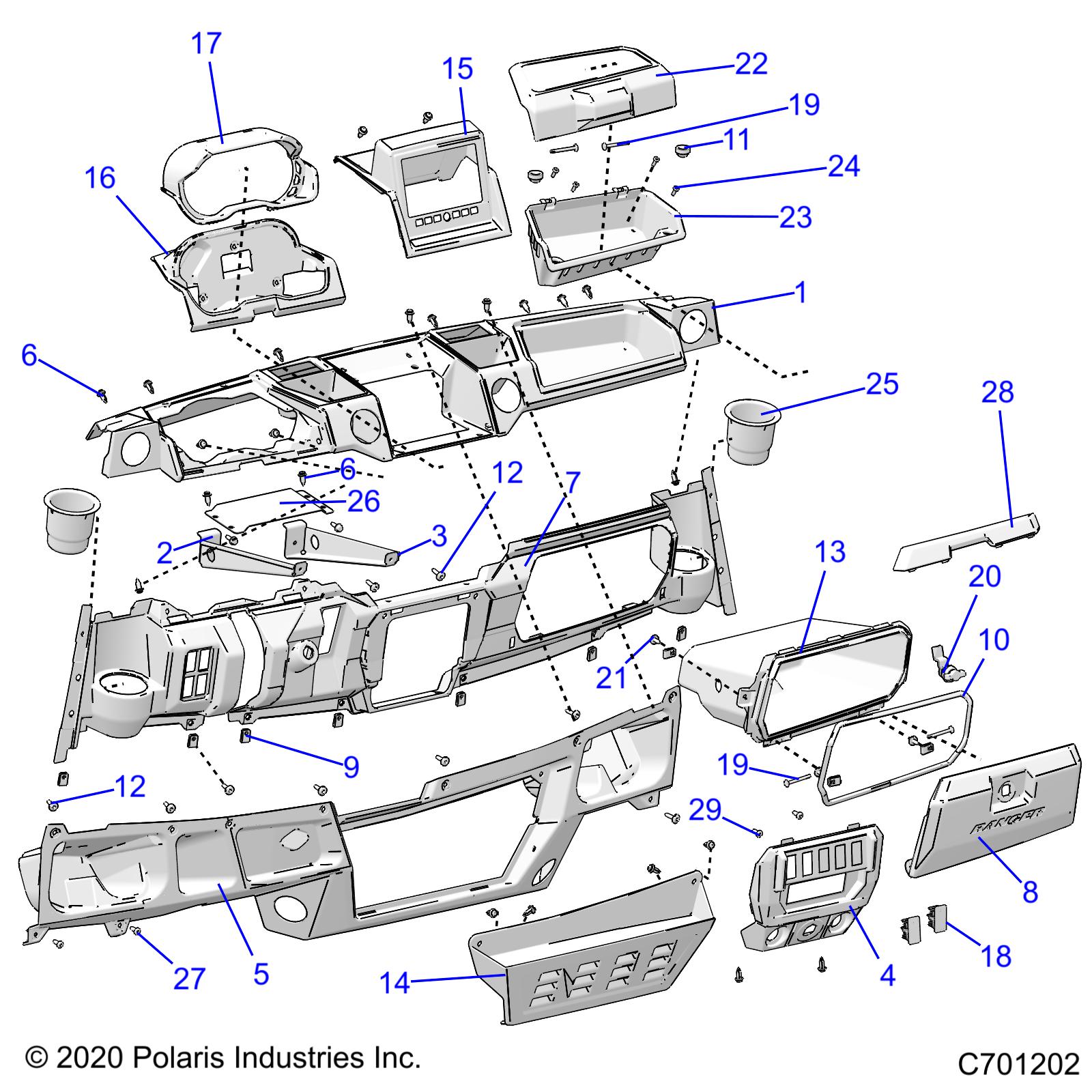 BODY, DASH - R21RSV99AC/BC (C701202)