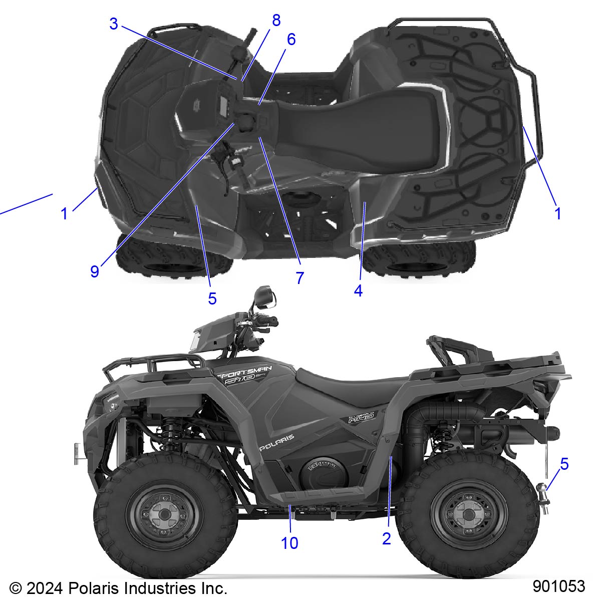 BODY, DECALS, STANDARD - A25SEE57C4 (901053-01)