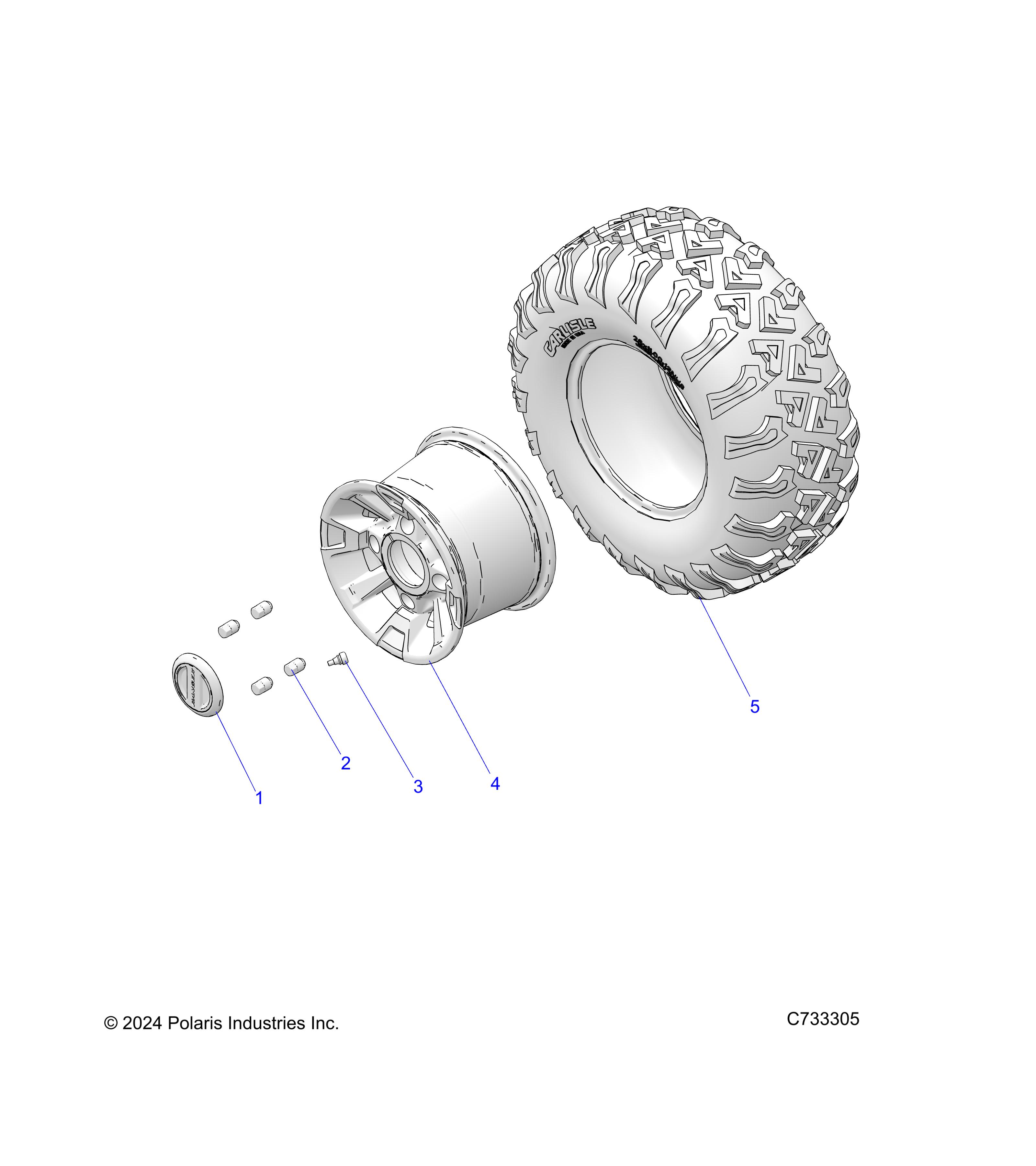 WHEELS, REAR - R25T6E99AM/AD/A9/AJ/BM/BD/B9/BJ (C733305)