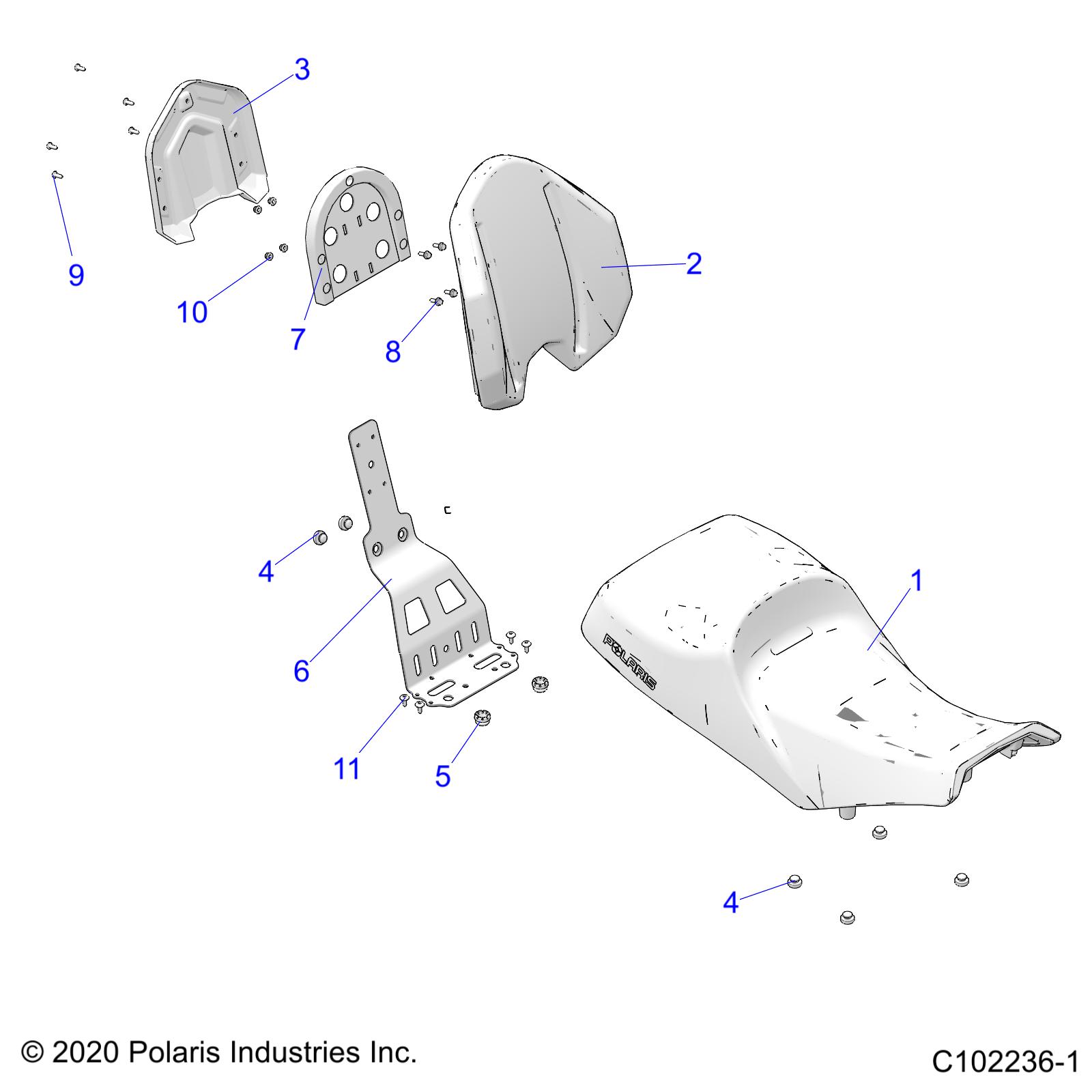 BODY, SEAT - A22SDE57P4 (C102236-1)