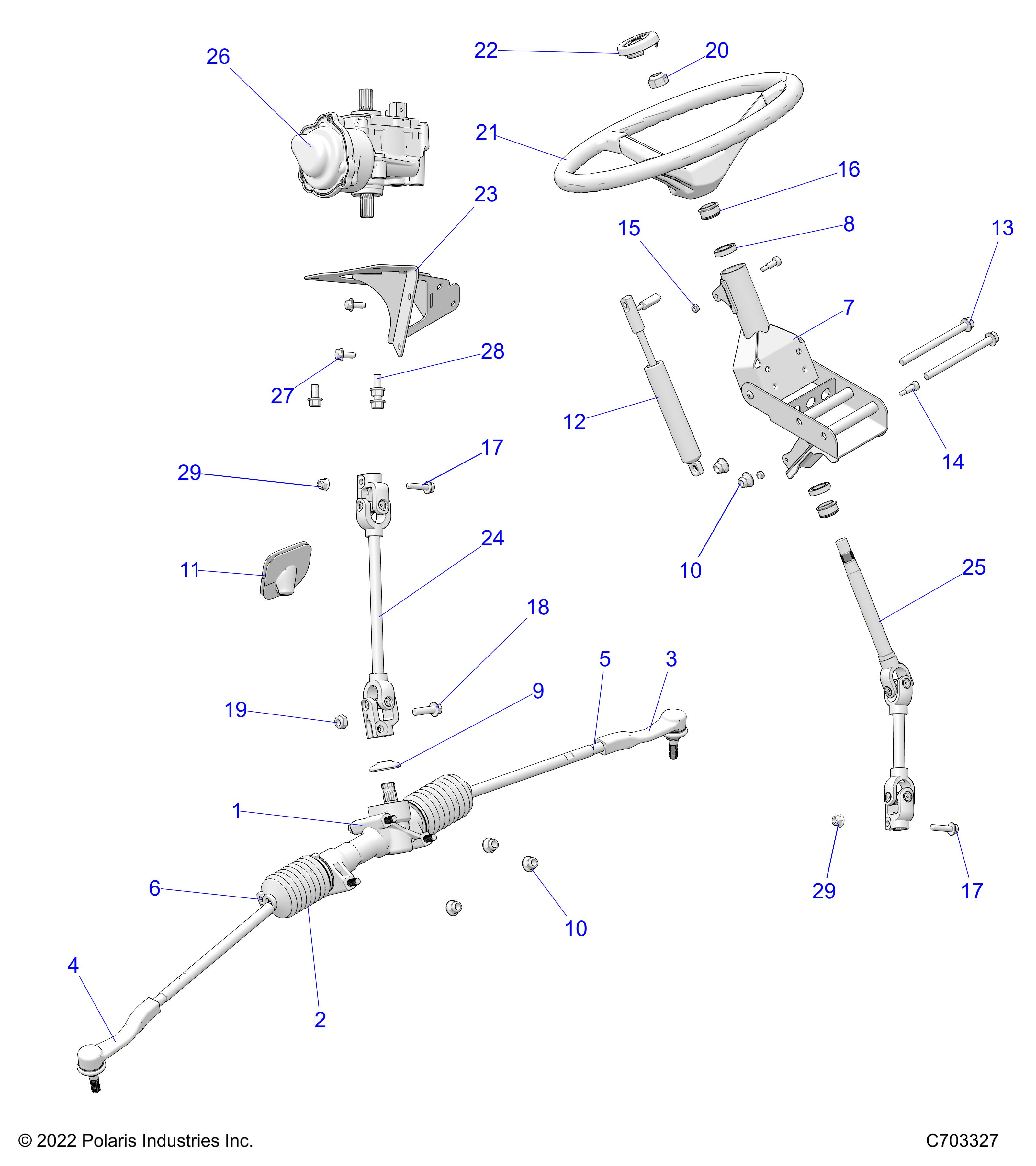 STEERING, STEERING ASM. - D25P2ED4D4 (C703327)