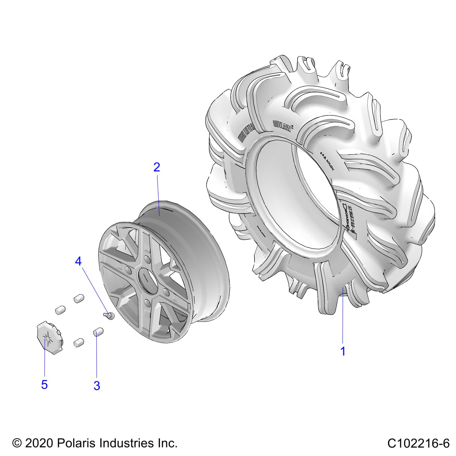 WHEELS, REAR - A25SXN85A4 (C102216-6)