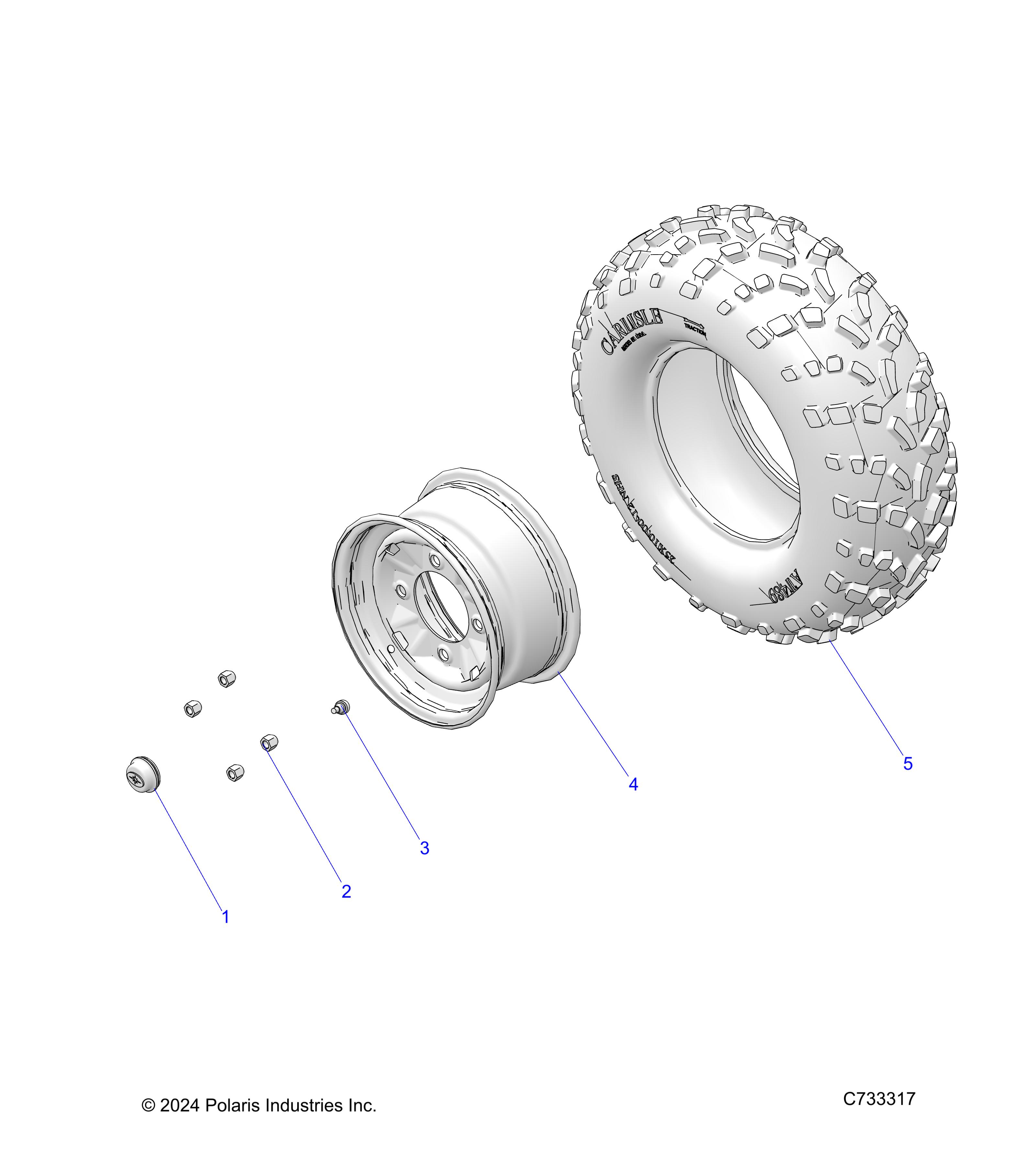 WHEELS, FRONT - R25T6A99A1/B1 (C733317)