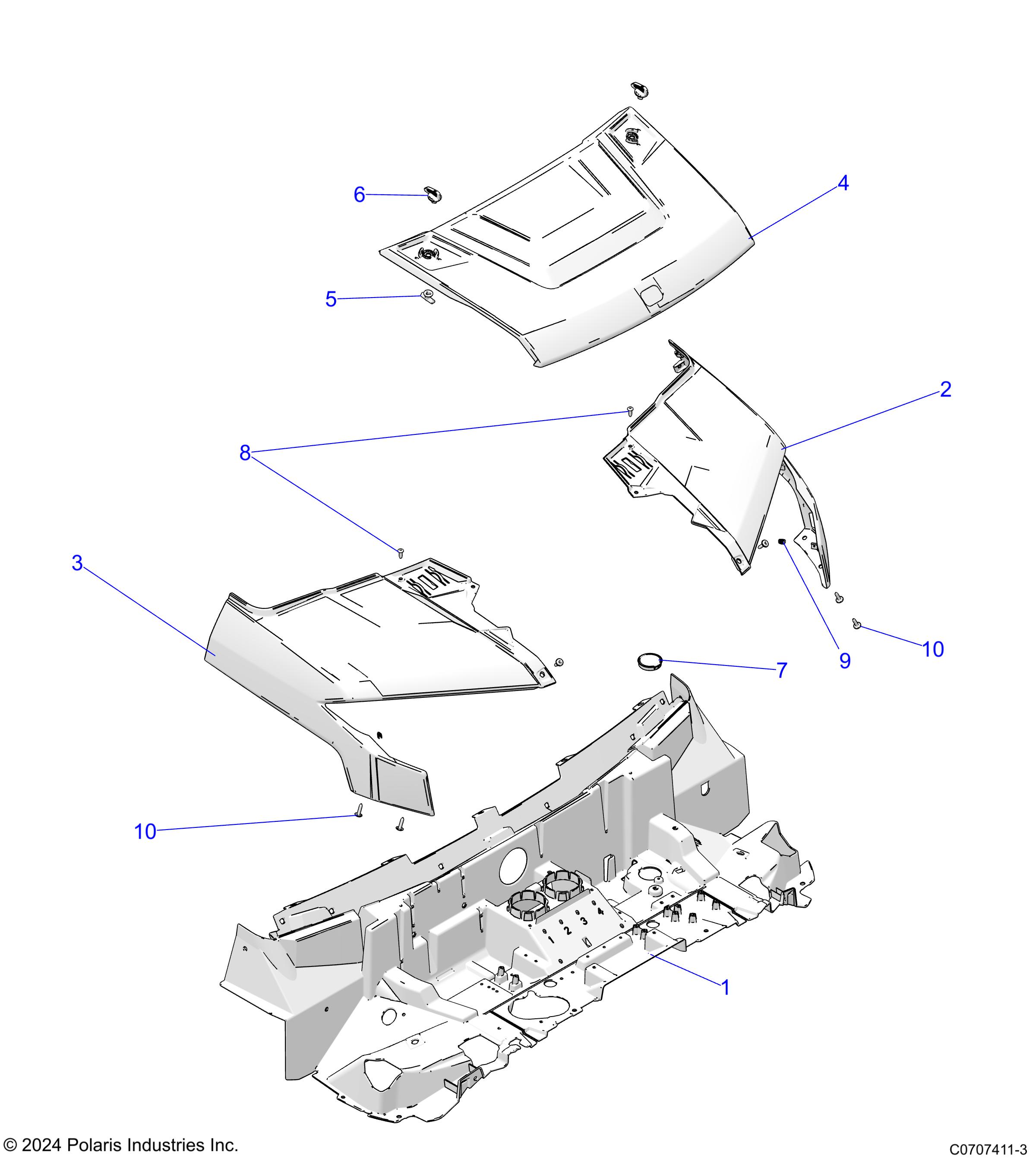 BODY, HOOD and FRONT FENDERS - D25E3CC2D4 (C0707411-3)