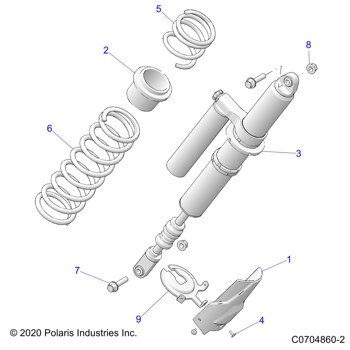 SUSPENSION, REAR SHOCK MOUNTING, DELUXE - Z24RGC2KAH/BH (C0704860-2)