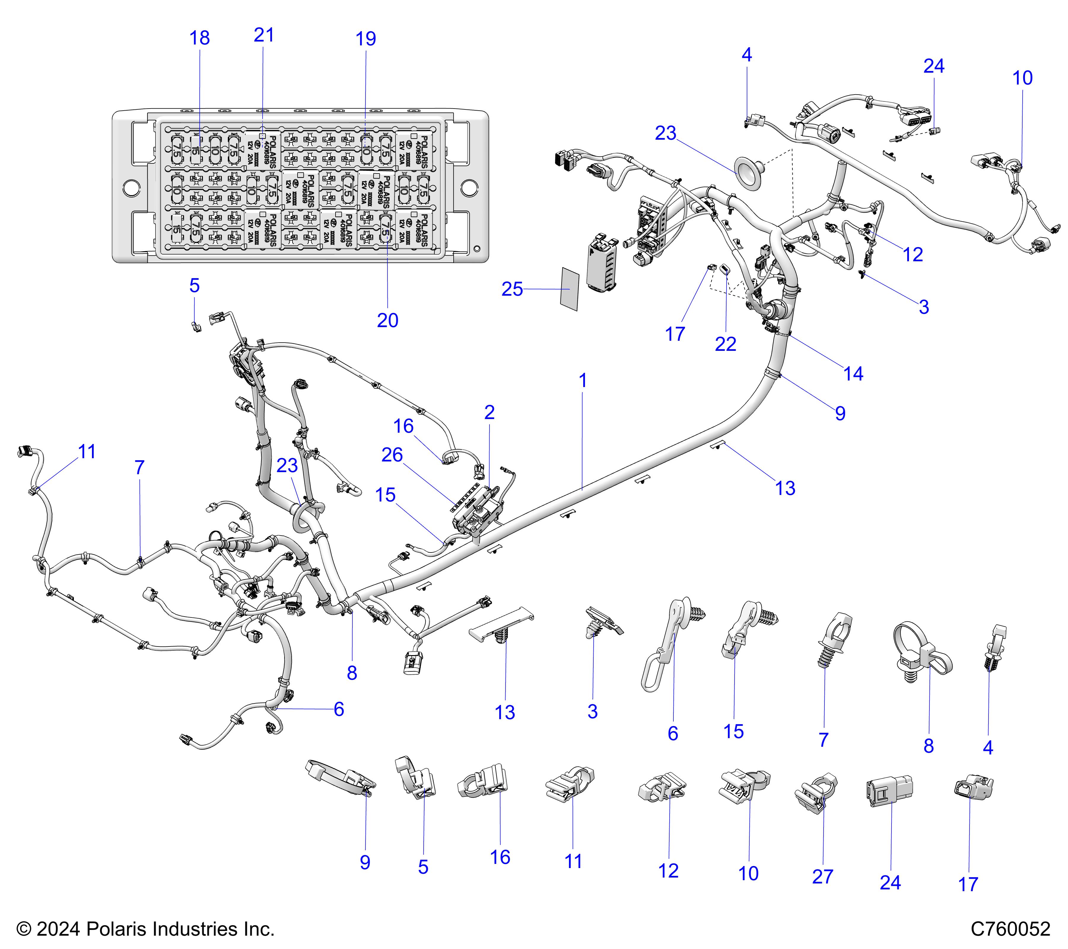 ELECTRICAL, WIRE HARNESS, CHASSIS - Z25XPE92A/92B (C760052)