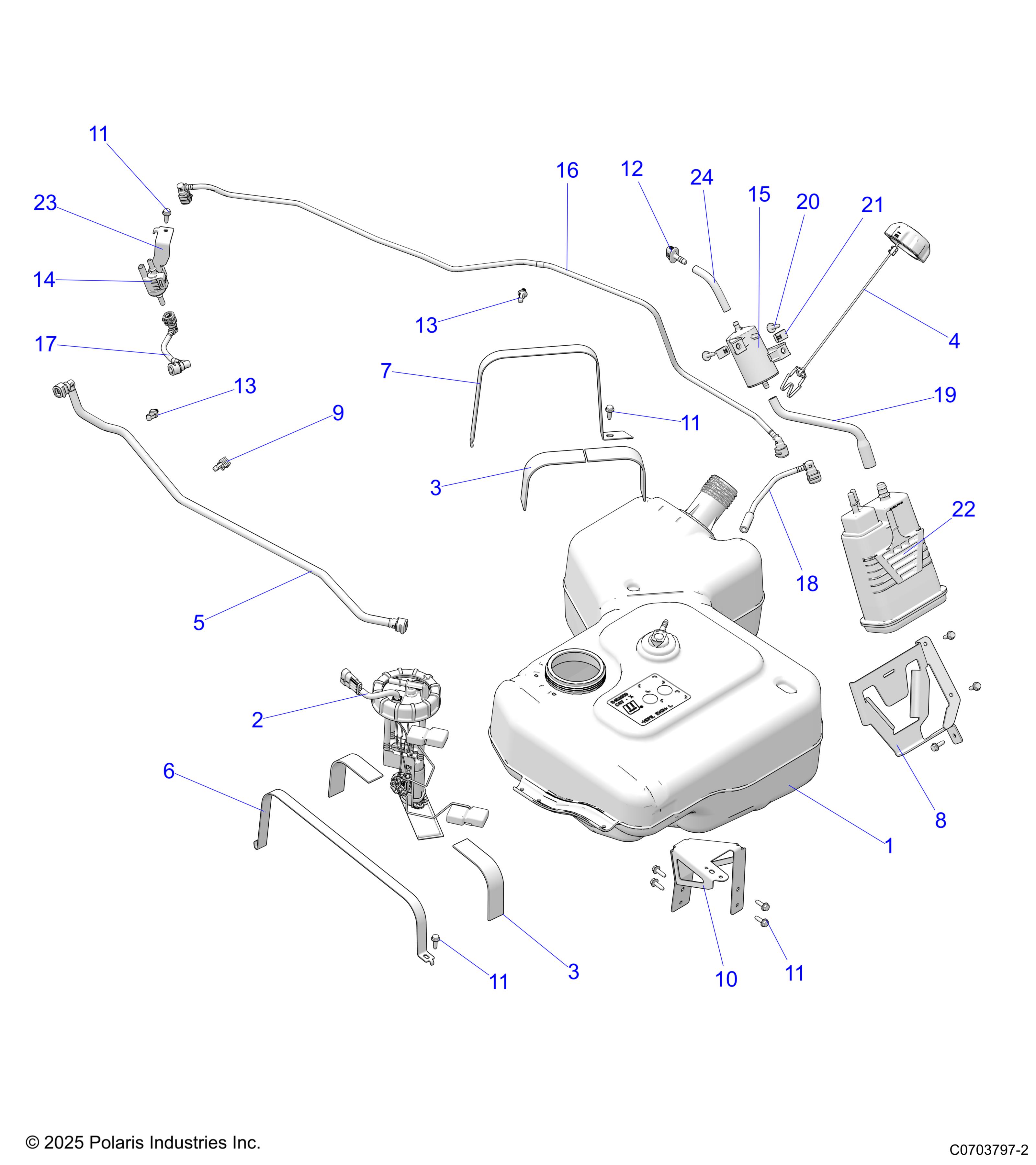 FUEL SYSTEMS, FUEL TANK EVAP - D24P2A99AB4/U99B4 (C0703797-2)