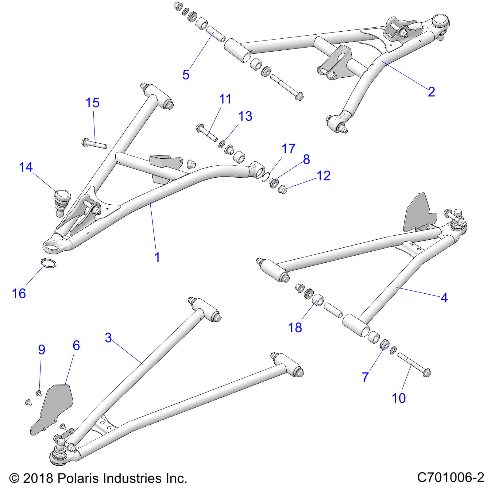 SUSPENSION, FRONT CONTROL ARMS - Z23N4V99AL/BL/AR/BR (C701006-2)