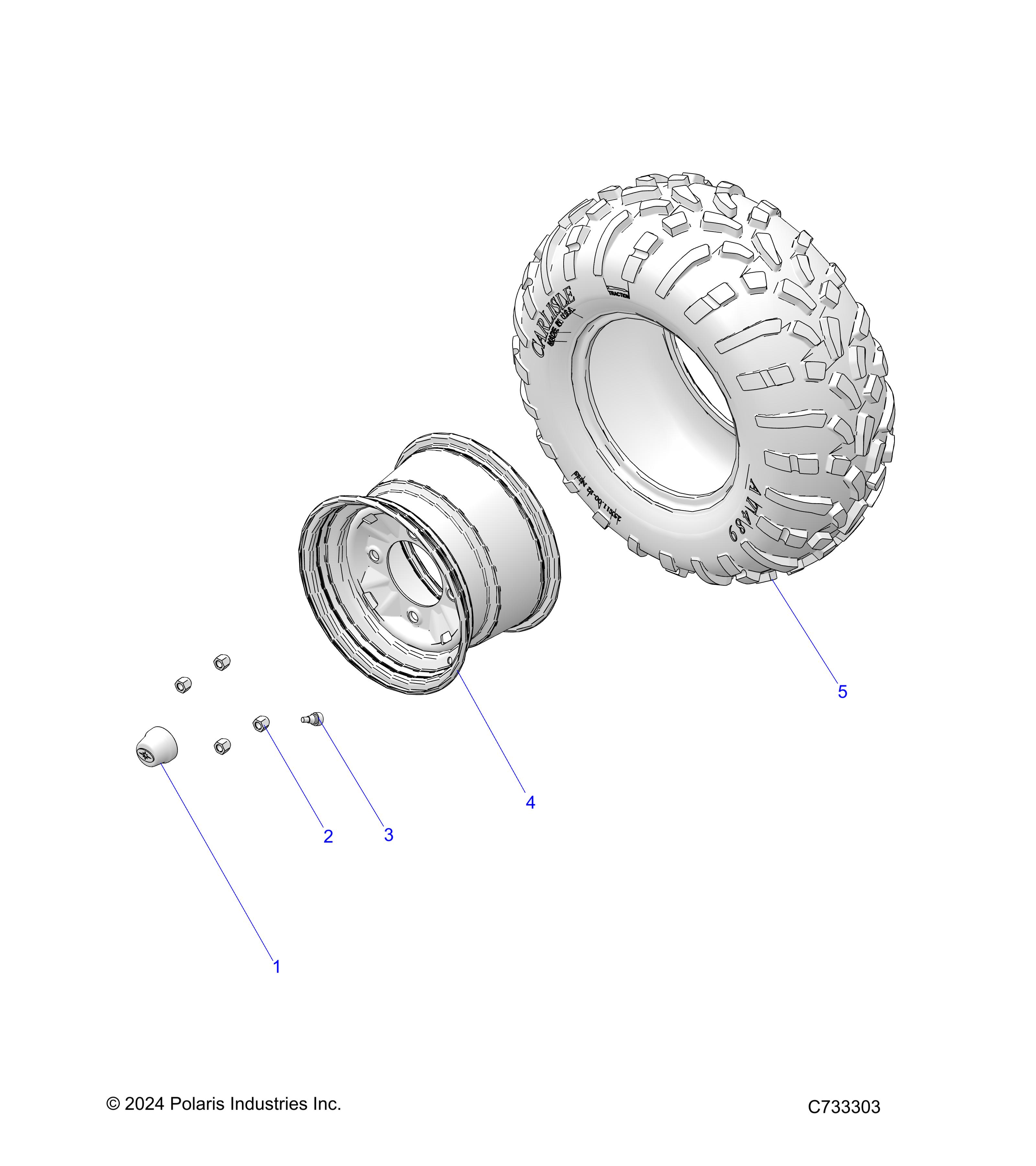 WHEELS, REAR - R25TAE99A1/B1 (C733303)