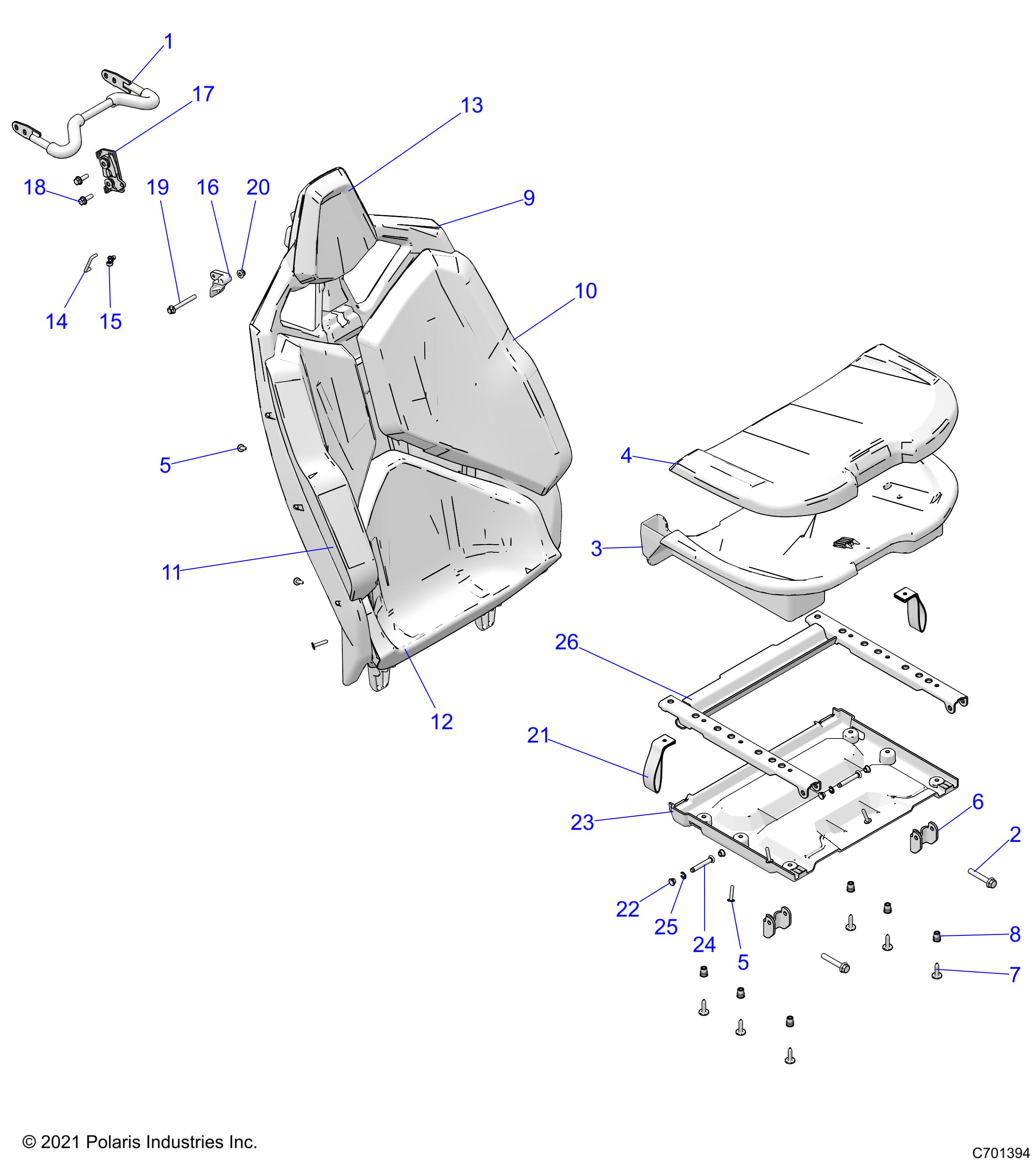 BODY, SEAT ASM. REAR - Z22M4D92AJ/AK/BJ/BK (C701394)