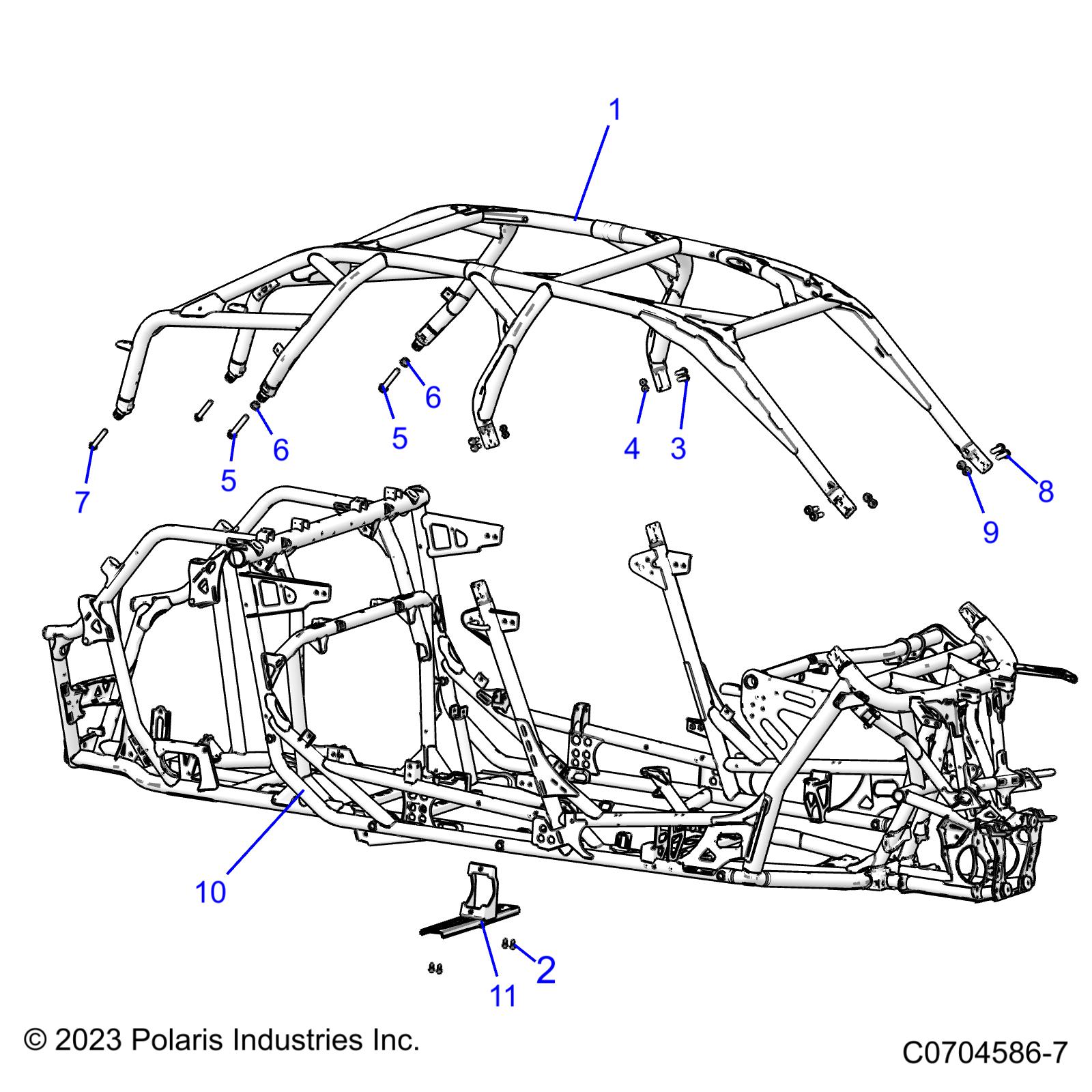 CHASSIS, CAB AND MAIN FRAME - Z22RML2KAL/AP/BK/BL/BP/BT (C0704586-7)