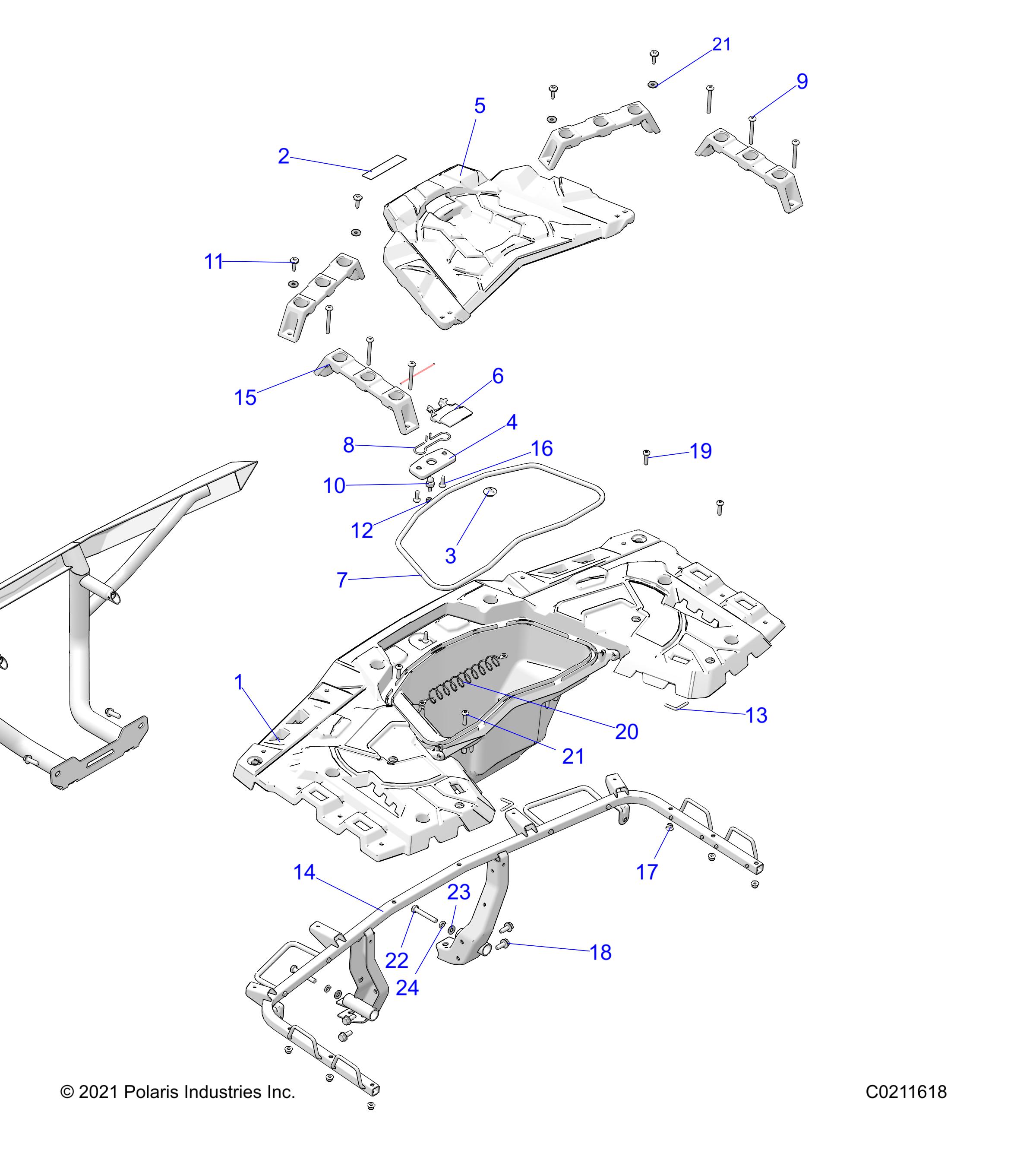 BODY, REAR RACK - A22SLE95PJ (C0211618)