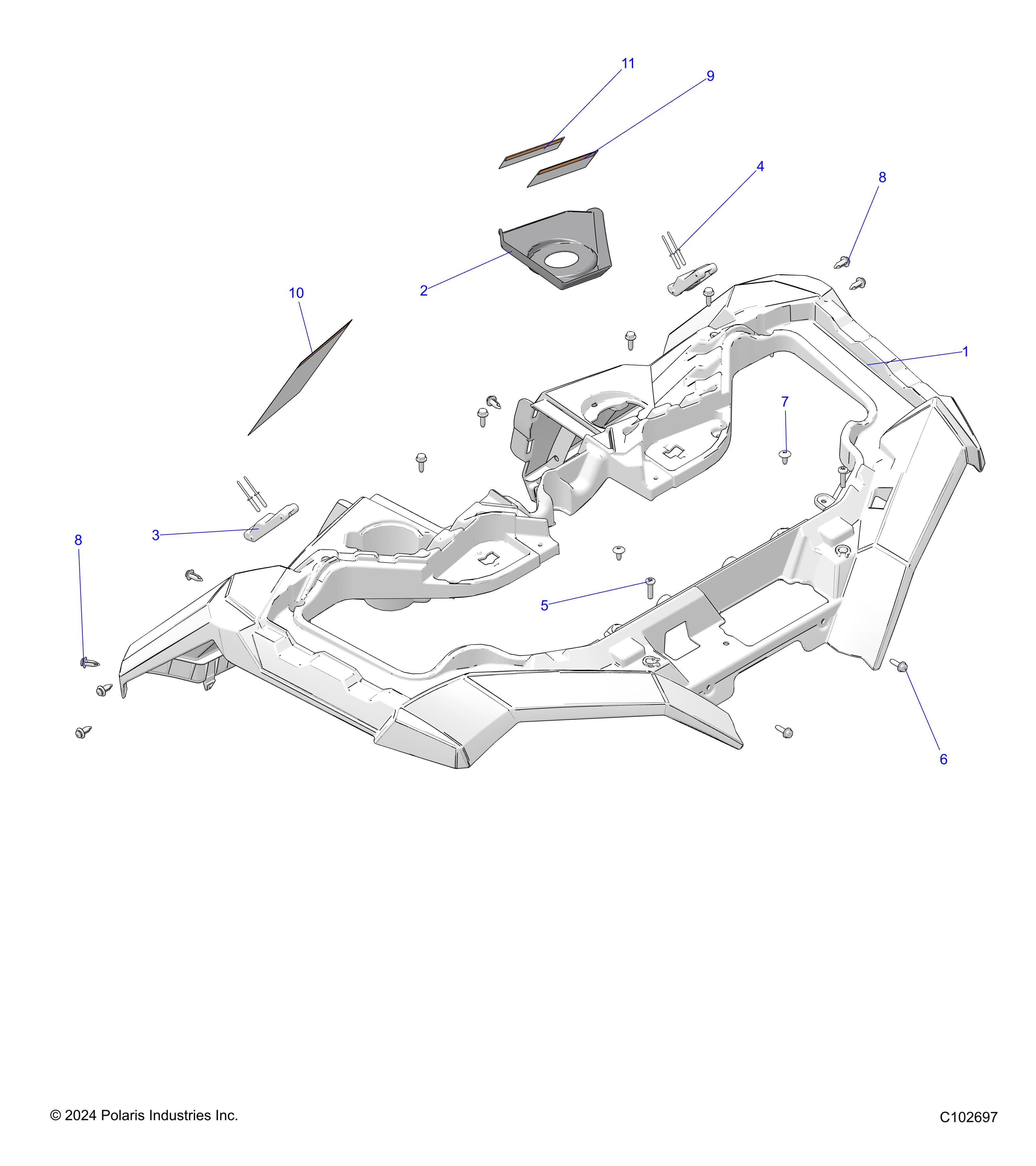 BODY, FRONT CAB - A25SXE85A9/AM/AP (C102697)