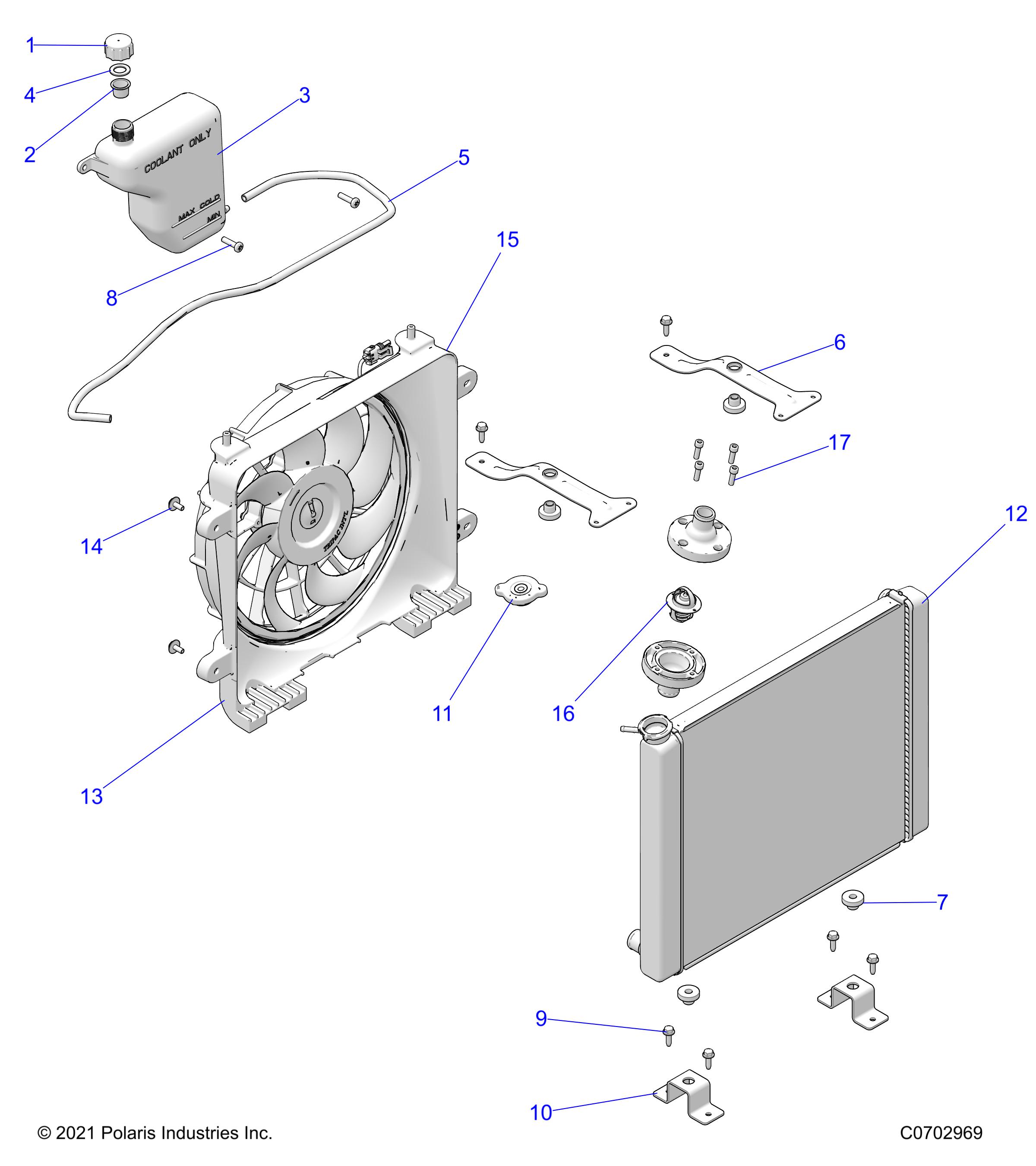 ENGINE, COOLING, RADIATOR - D23P2AD4B4/ED4B4/FD4B4/GD4B4/UD4B4/VD4B4/WD4B4/YD4B4 (C0702969)