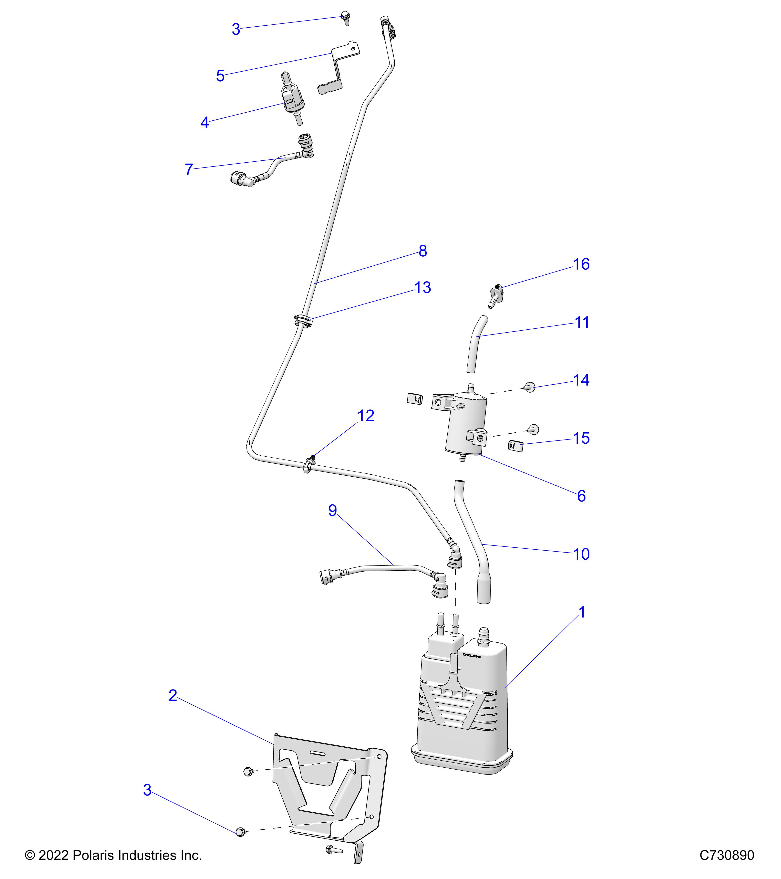 FUEL SYSTEM, TANK, EVAP R23TAE99BD/BP (C730890)