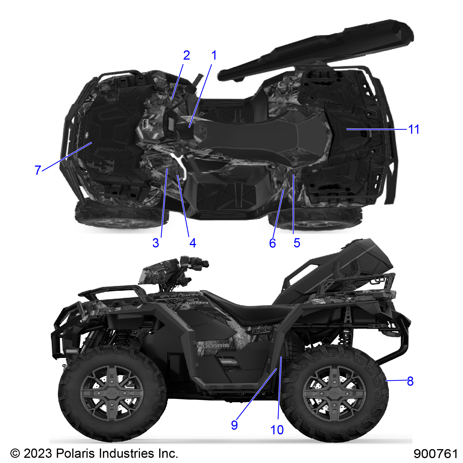 BODY, DECALS STANDARD - A24SXD95A9 (900761-01)