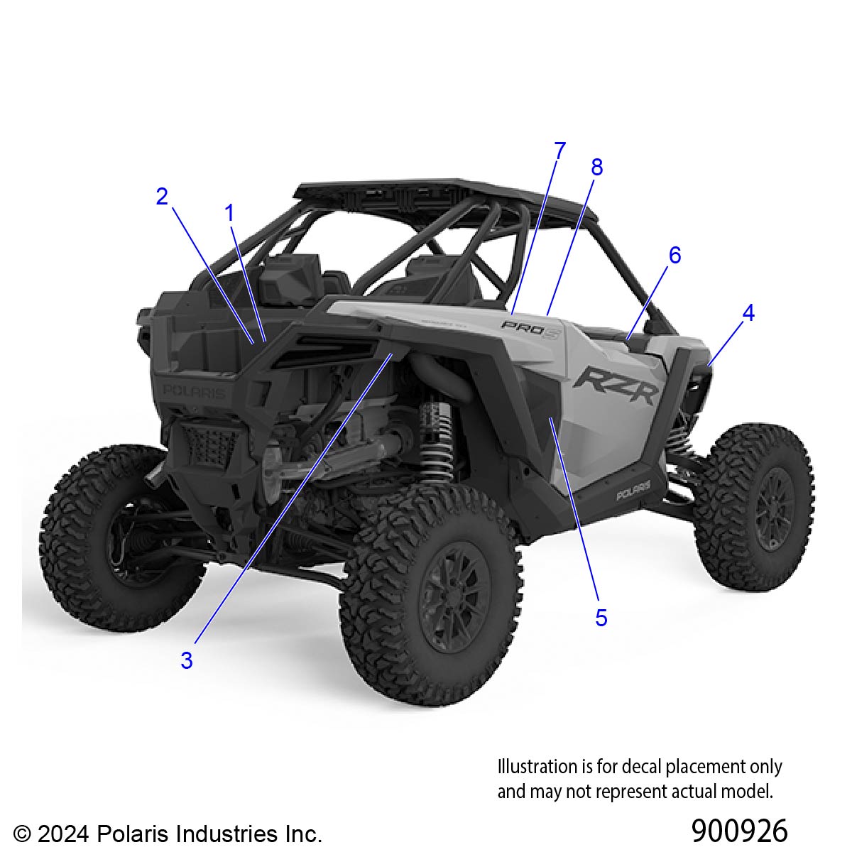 BODY, DECALS STANDARD - Z25SPD92AA/BA/AF/BF/AL/BL (900926)