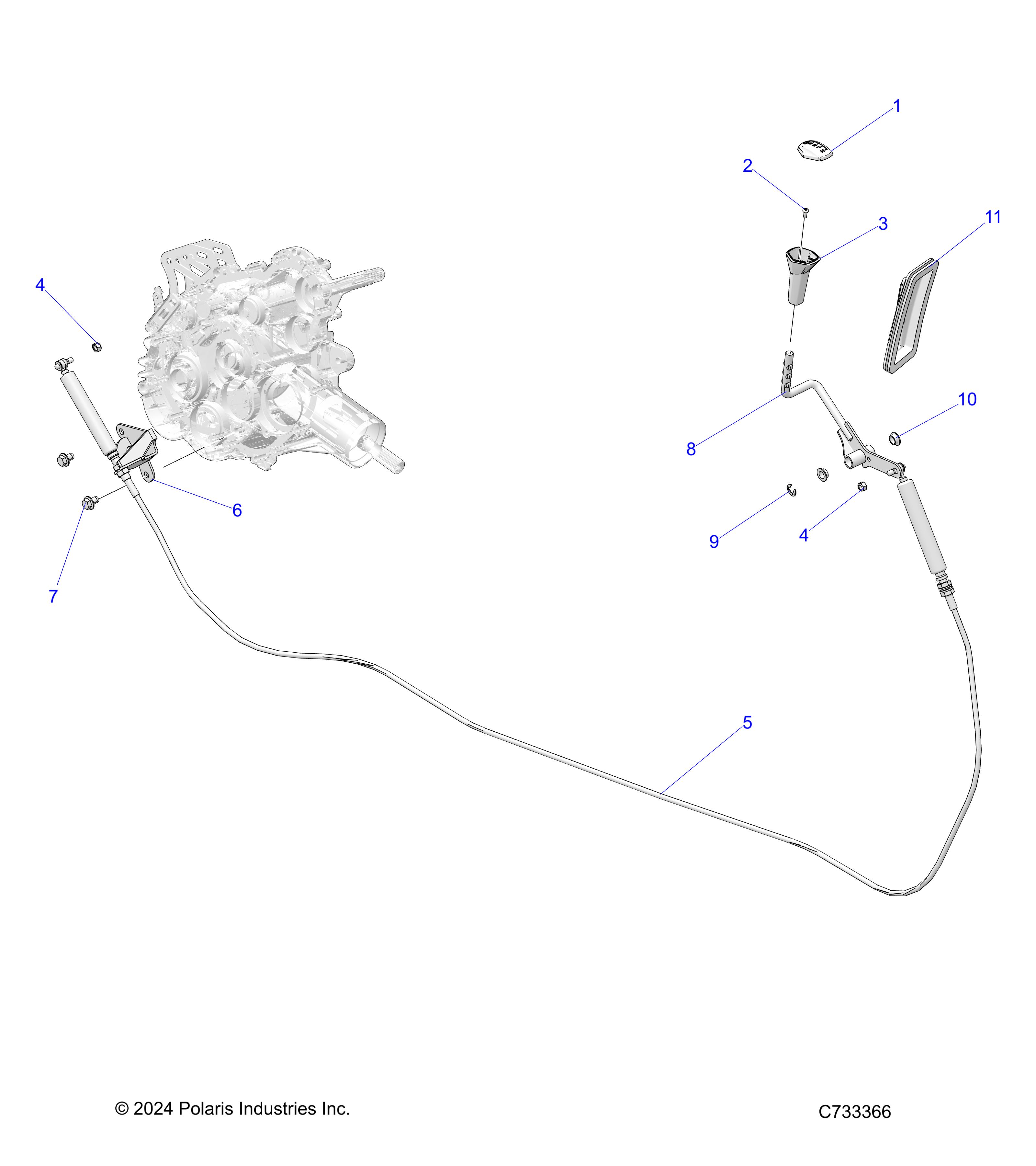 DRIVE TRAIN, GEAR SELECTOR - R25CDA57A1 (C733366)