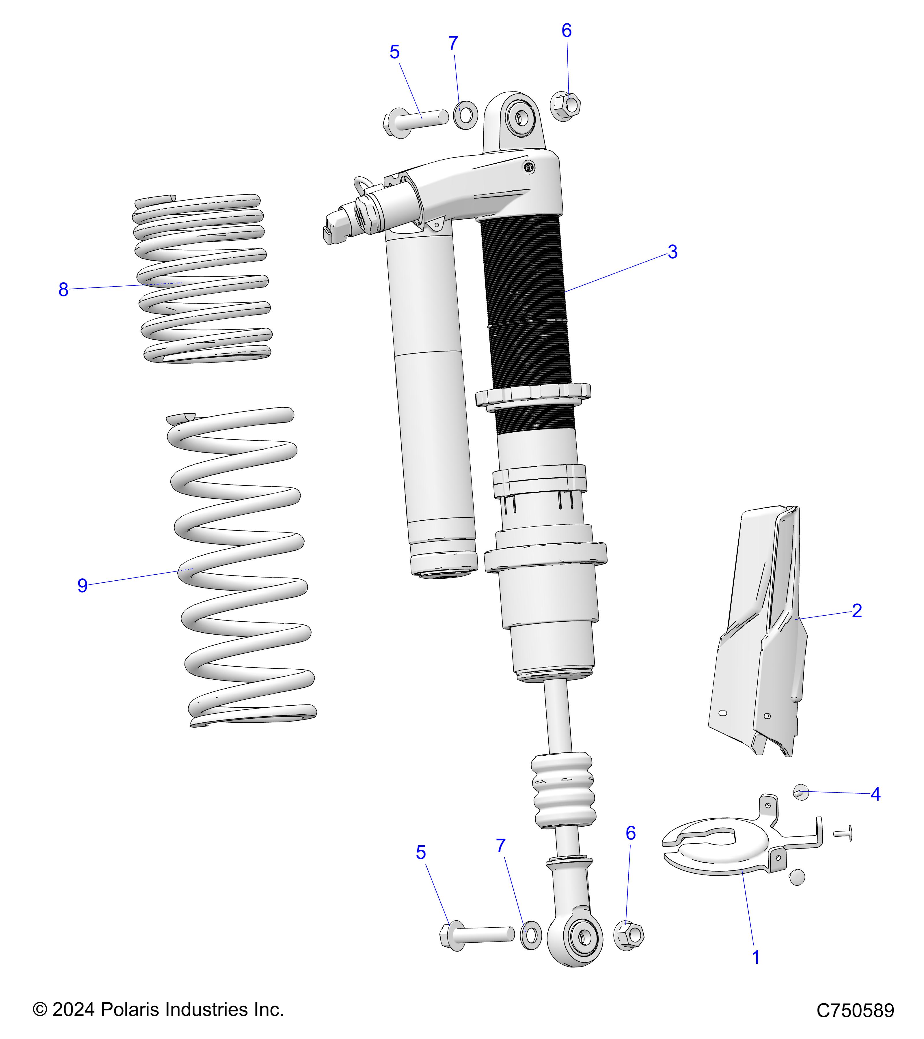 SUSPENSION, REAR SHOCK & MOUNTING - Z25S4D92AA/AL/BA/BF/AF/BL (C750589)