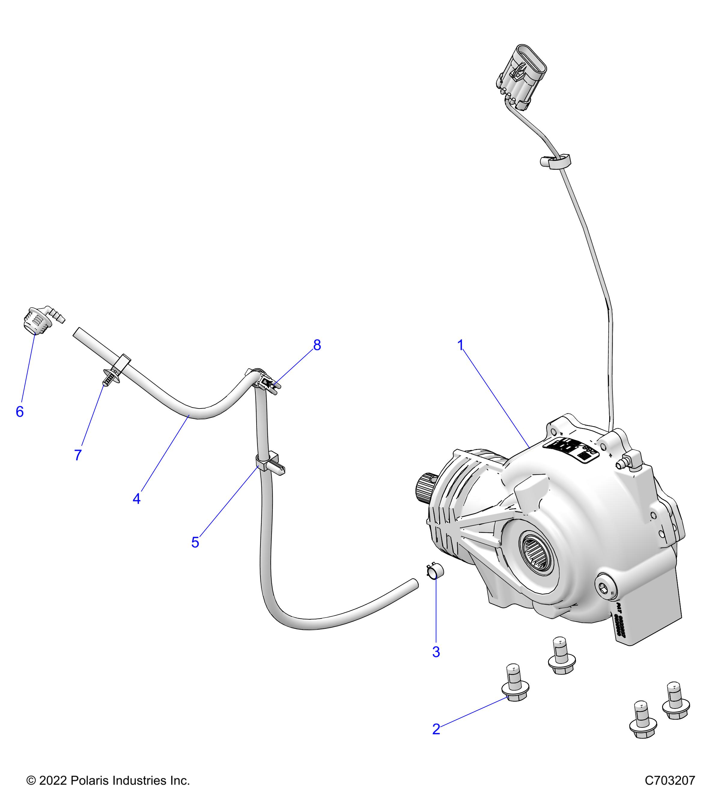 DRIVE TRAIN, FRONT GEARCASE MOUNTING - Z25A5E87A5 (C703207)