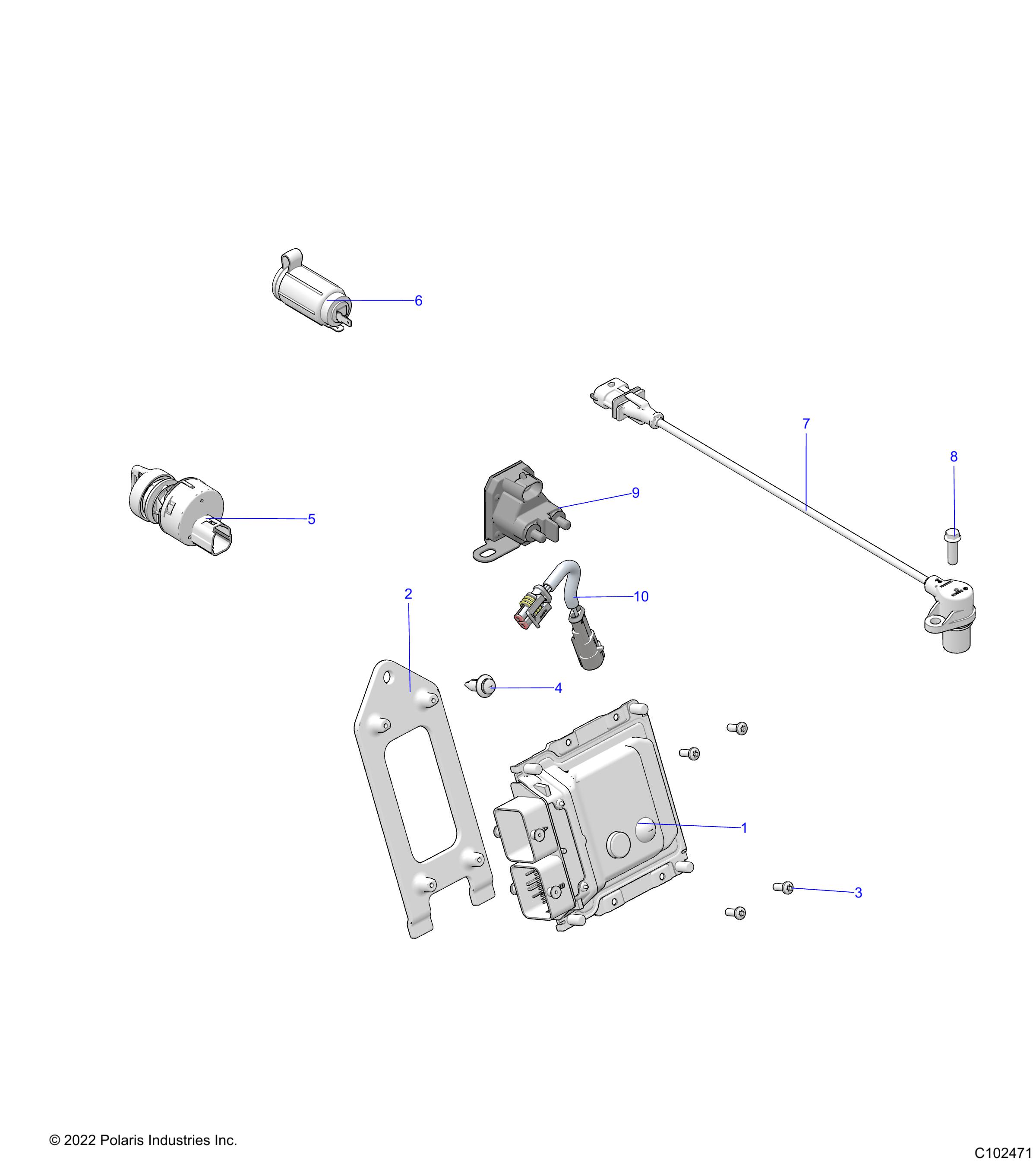 ELECTRICAL, SWITCHES, SENSORS and ECM - A22SDE57A4/B4 (C102471)