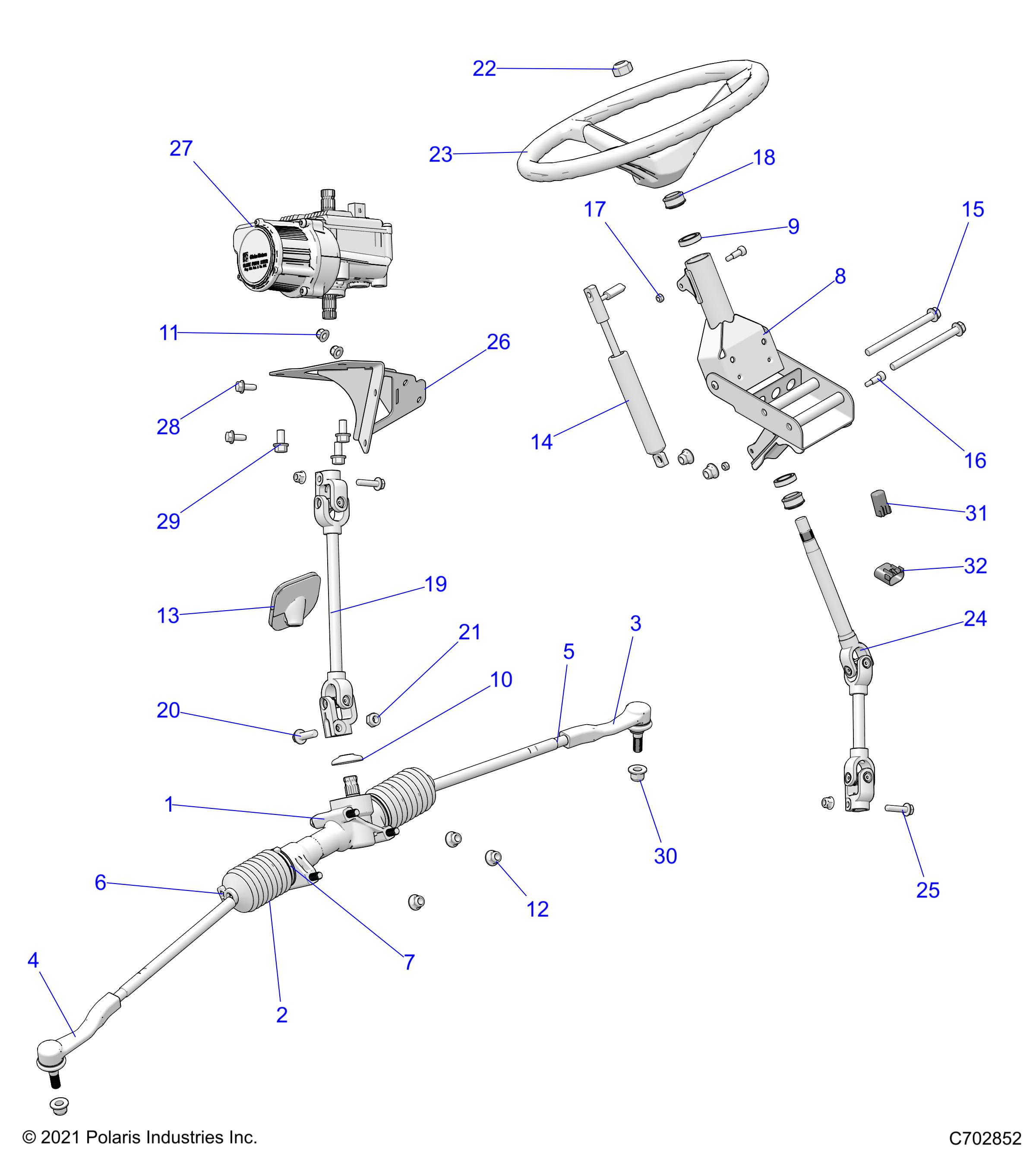 STEERING, STEERING ASM. - D24P2A99A4/B4/E99A4/F99A4/G99A4/U99A4/B4/V99A4/W99A4/Y99A4 (C702852)